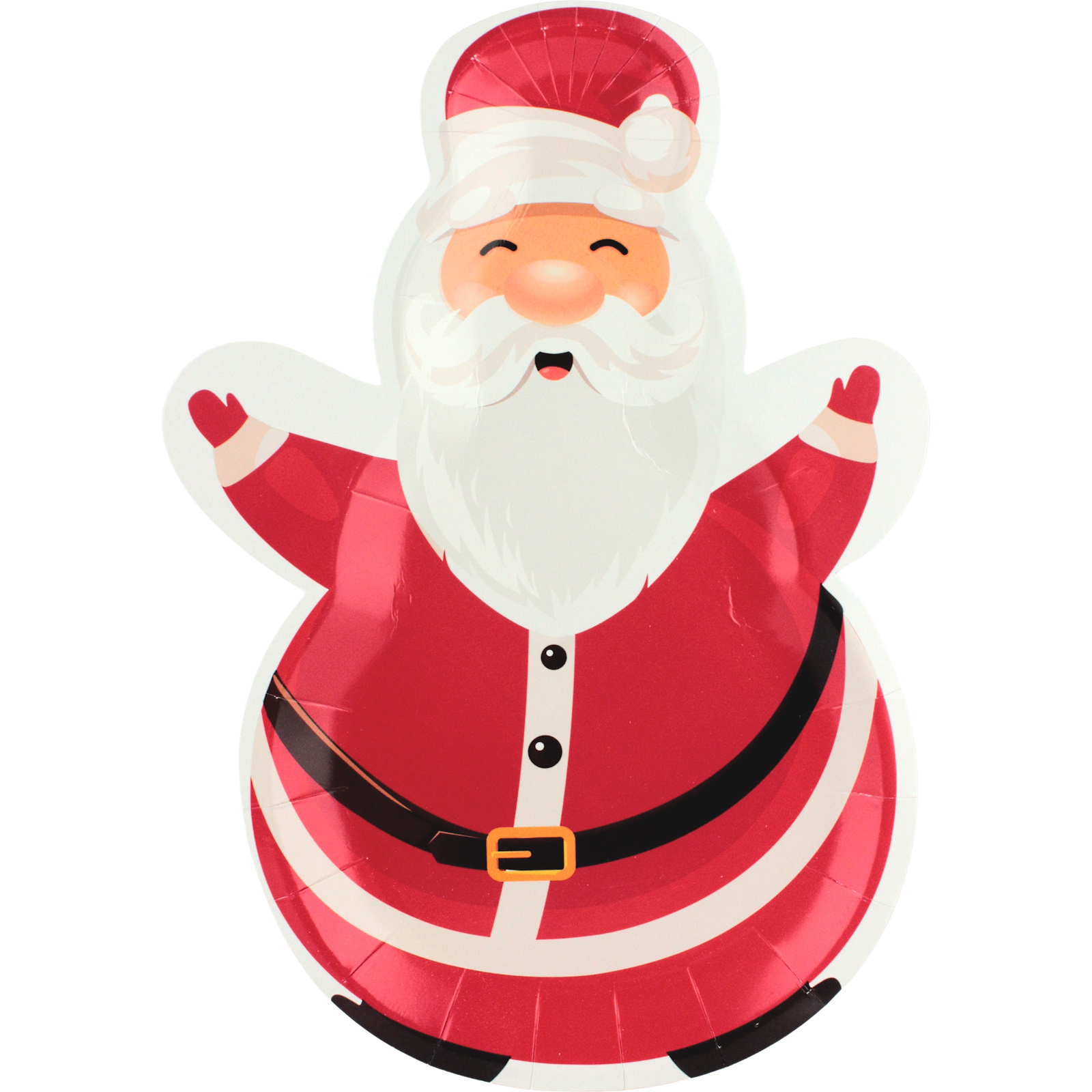 Jolly Santa Large Paper Plates (Pack of 8)