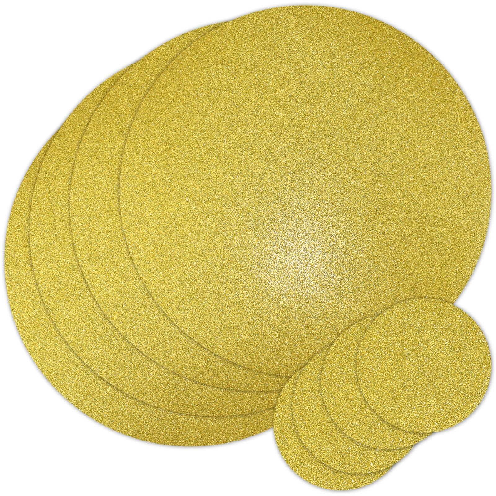 Gold Glitter Placemat & Coaster Set (For 4 Guests)