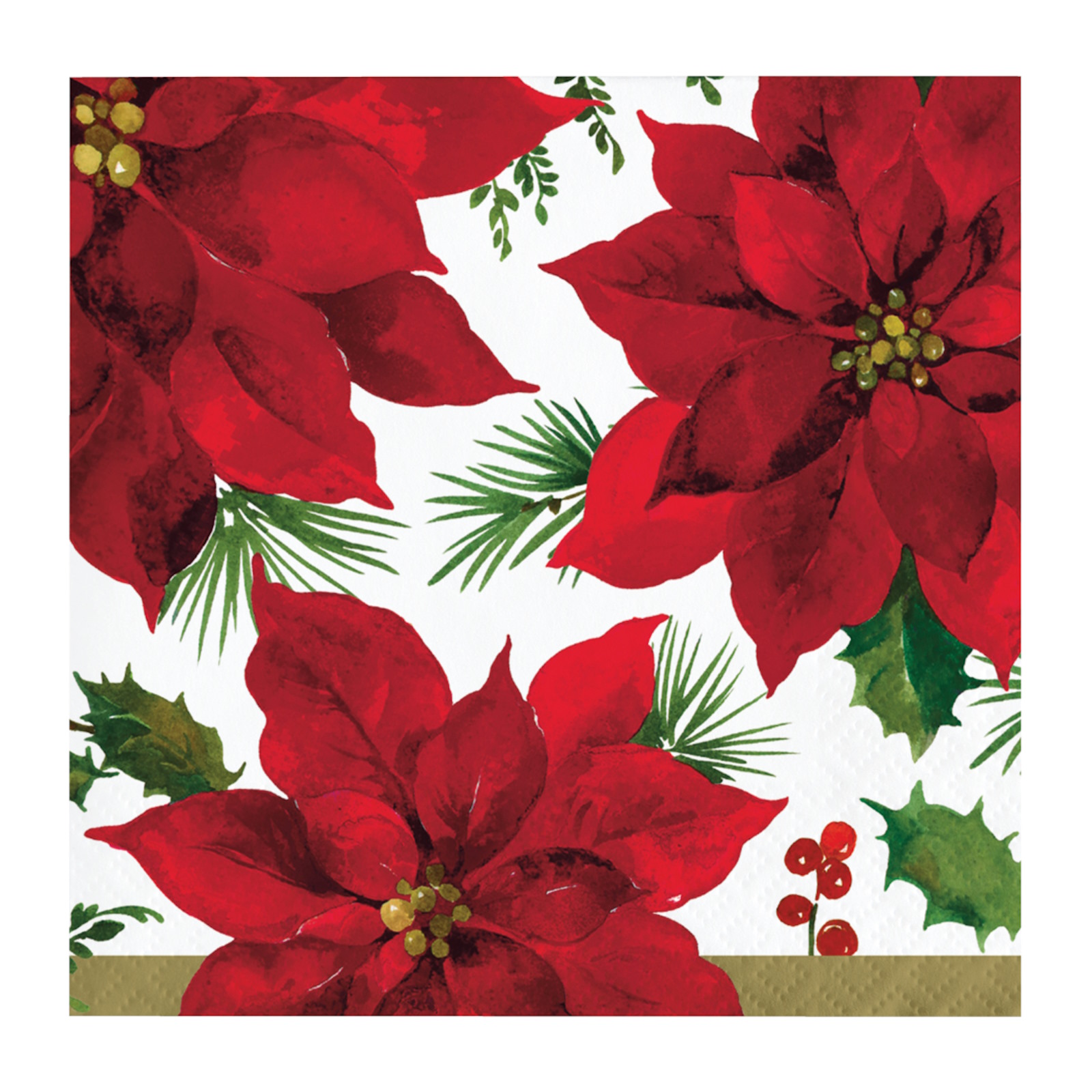 Posh Poinsettia Small Napkins / Serviettes (Pack of 16)