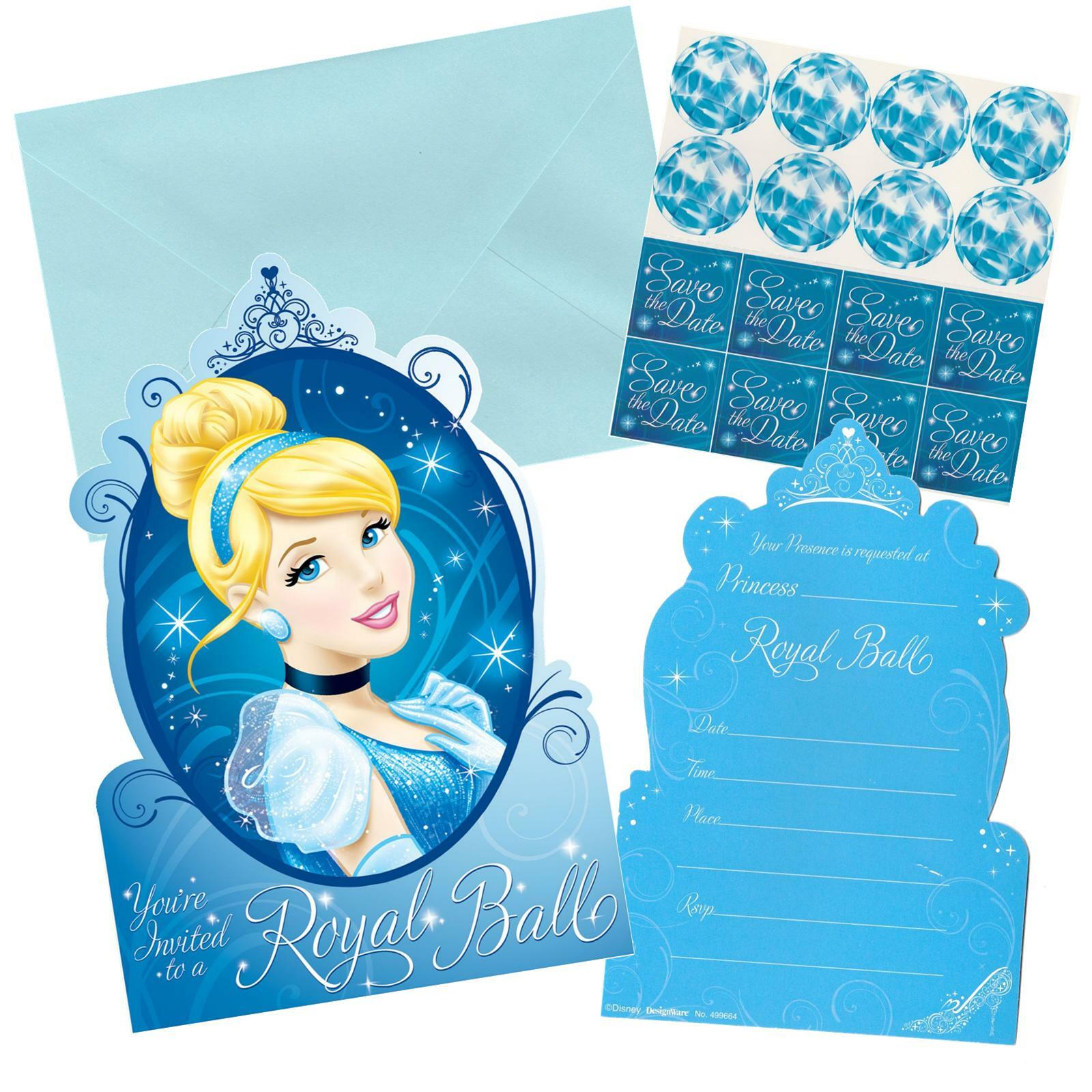 Cinderella Party Invitation Set (Pack of 8)