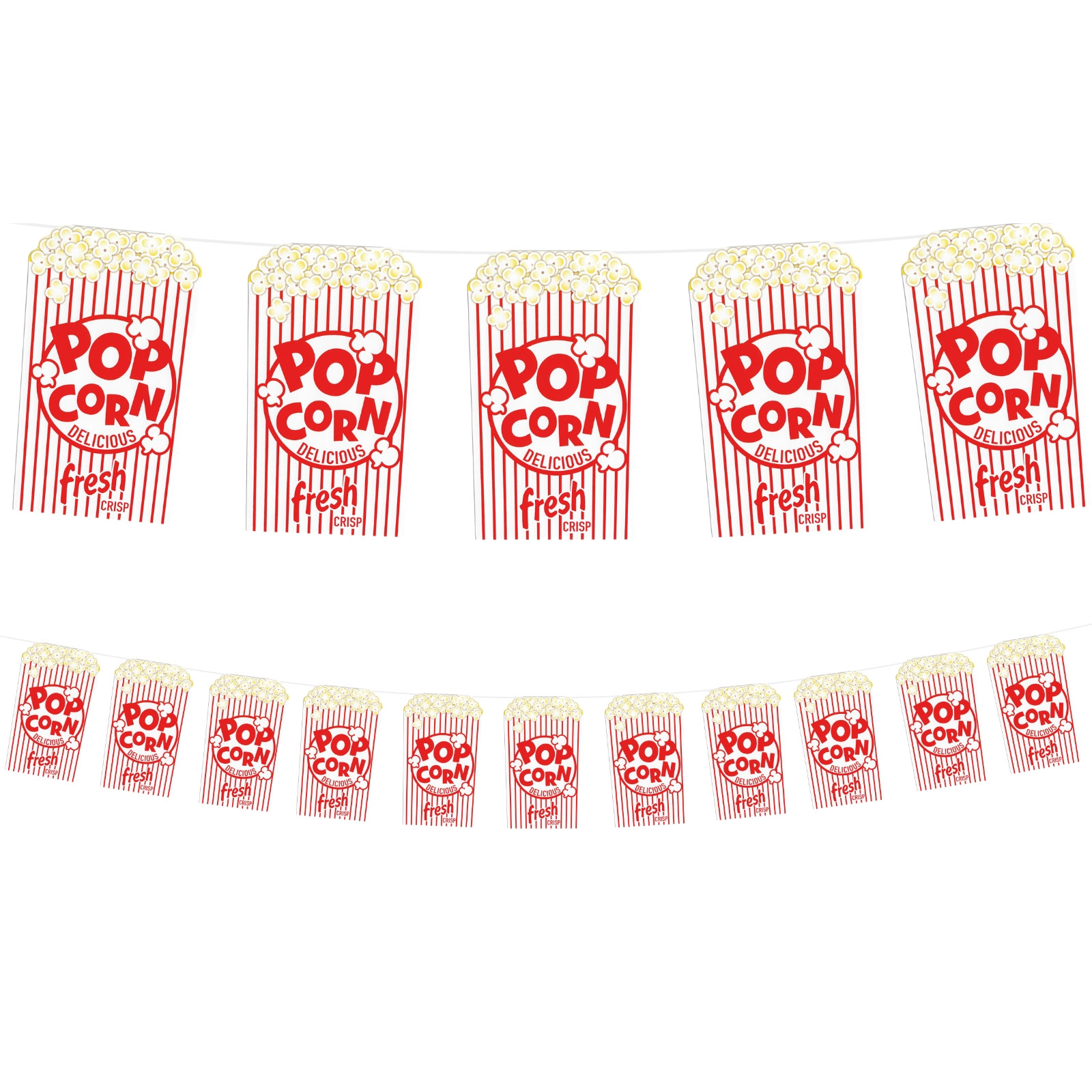 Movie Party Popcorn Box Garland Banner 