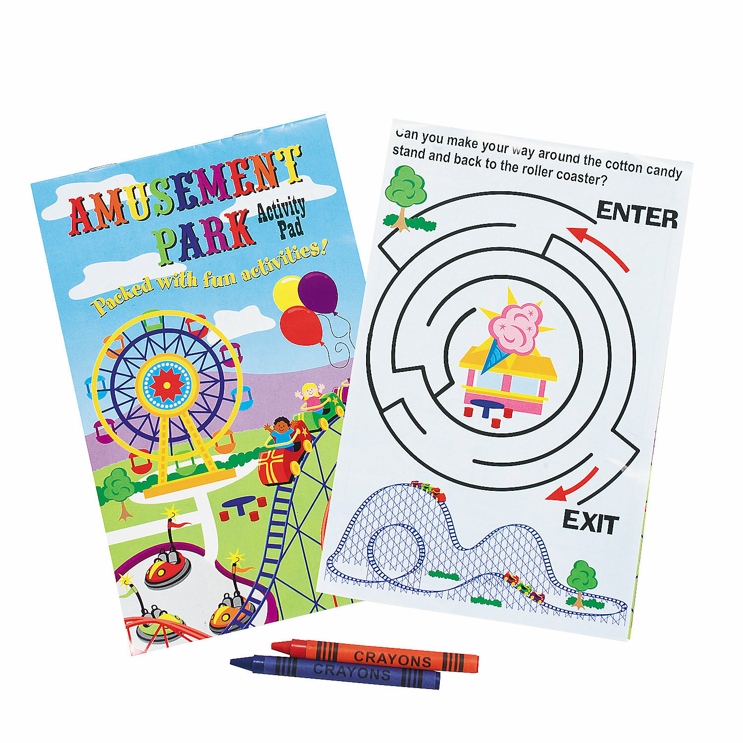 Amusement Park Activity Pads (Pack of 12)