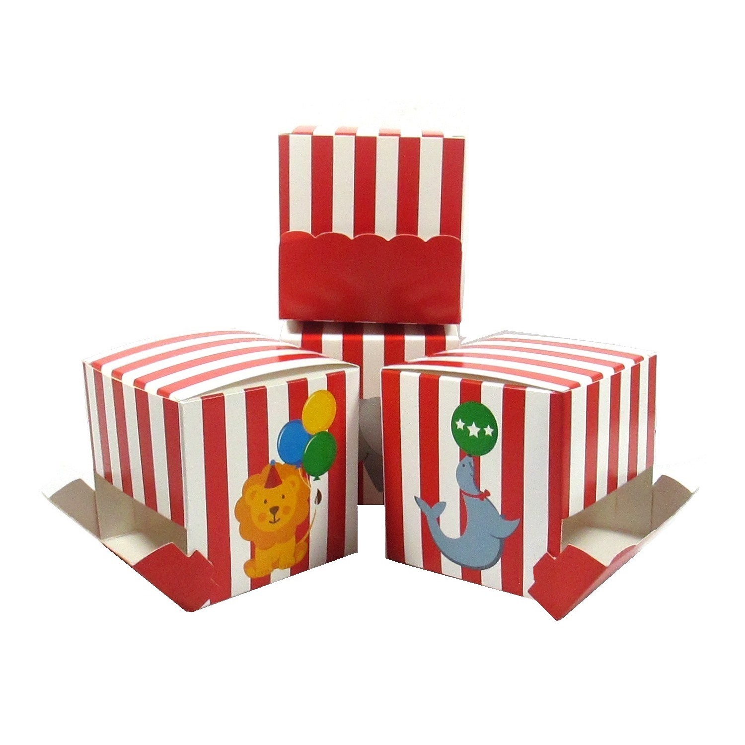 Circus Time Mini Candy Dispensing Treat Boxes (Pack of 4)