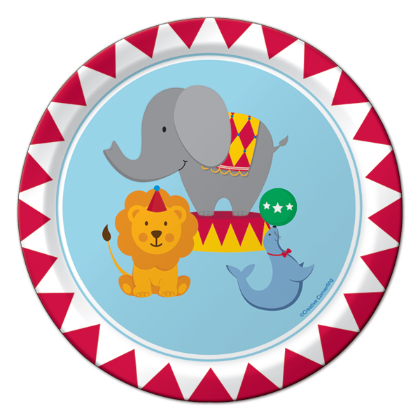Circus Time Small Paper Plates (Pack of 8)