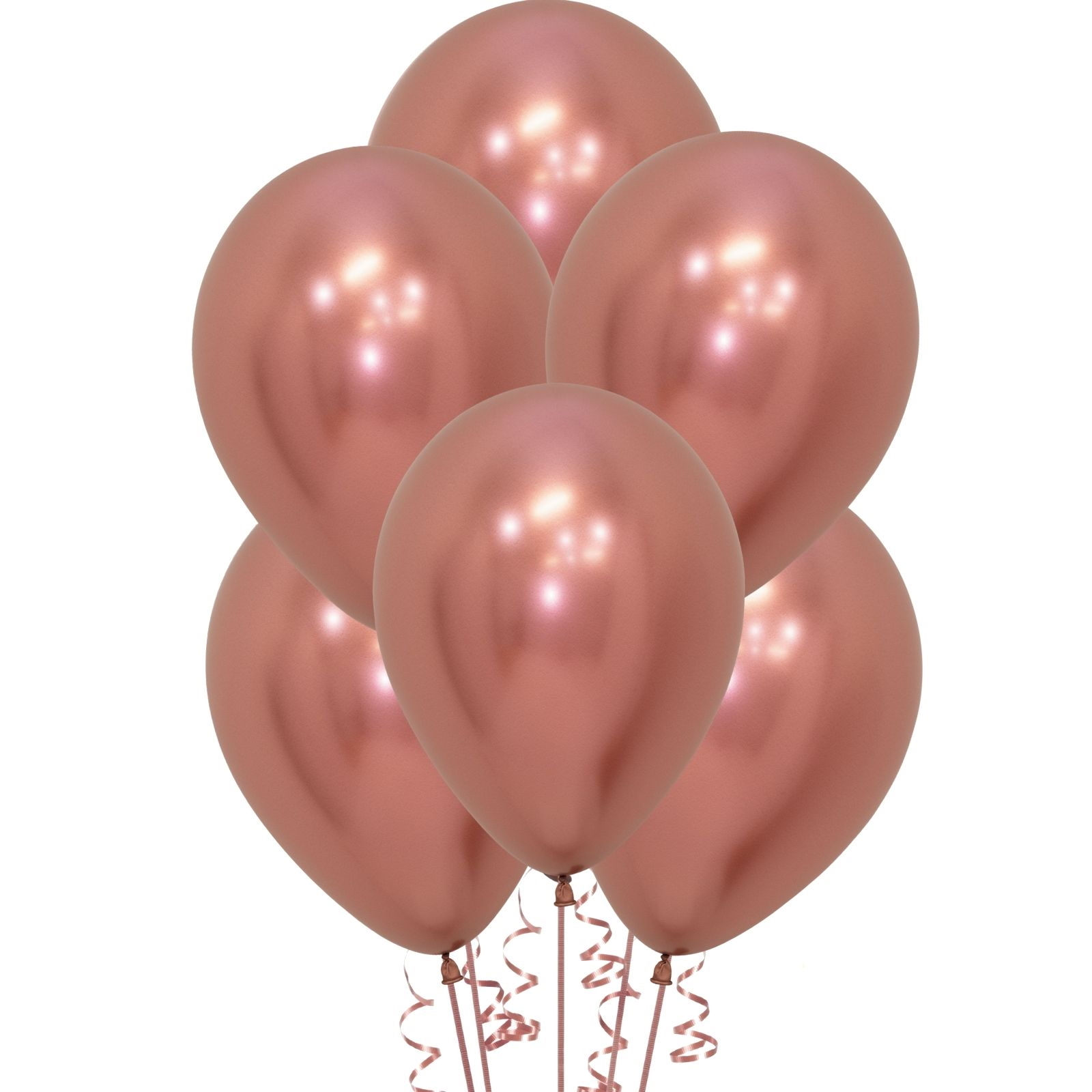 Reflex Rose Gold Latex Balloons 30cm (Pack of 50)