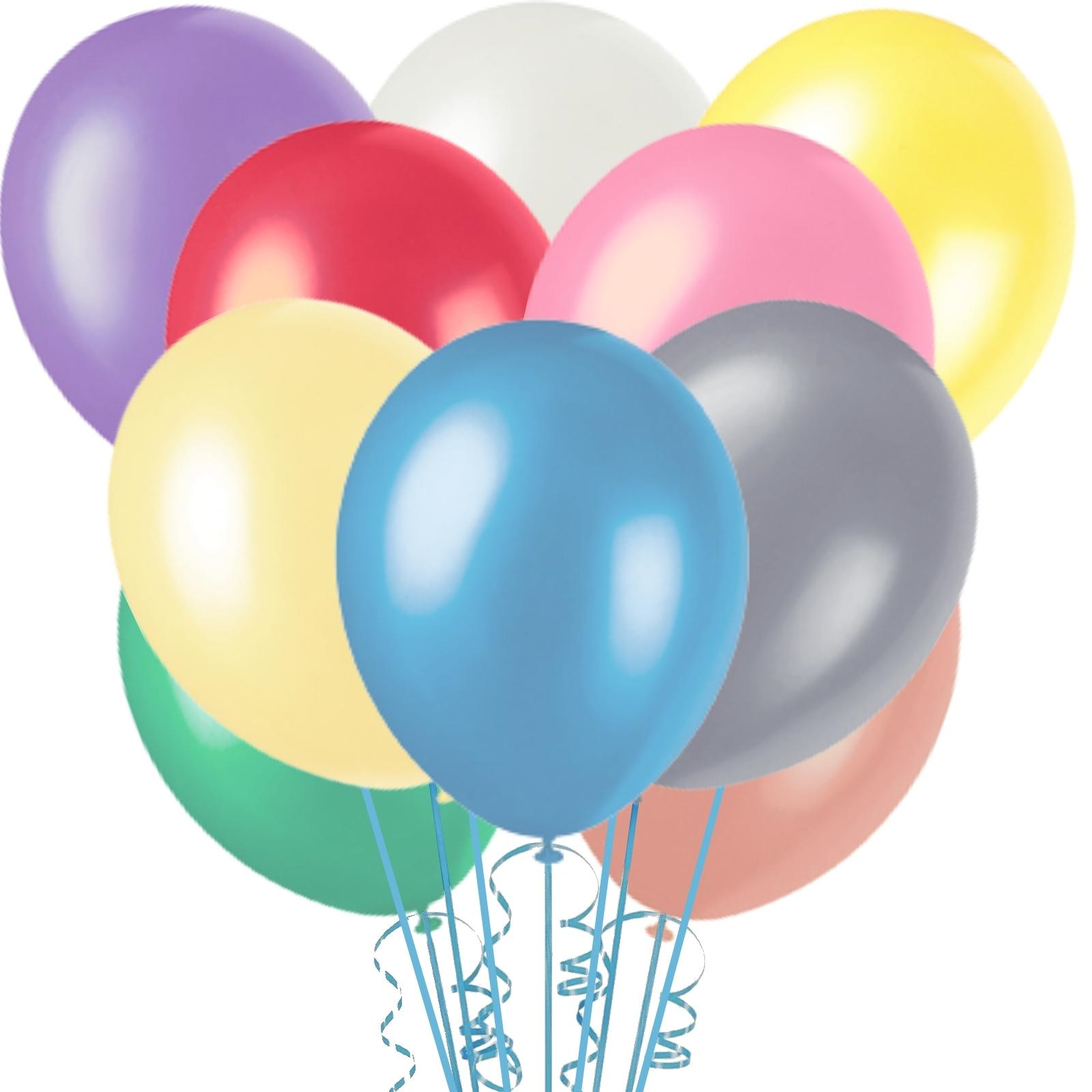 Coloured Assorted Pearl Latex Balloons 30cm (Pack of 50)