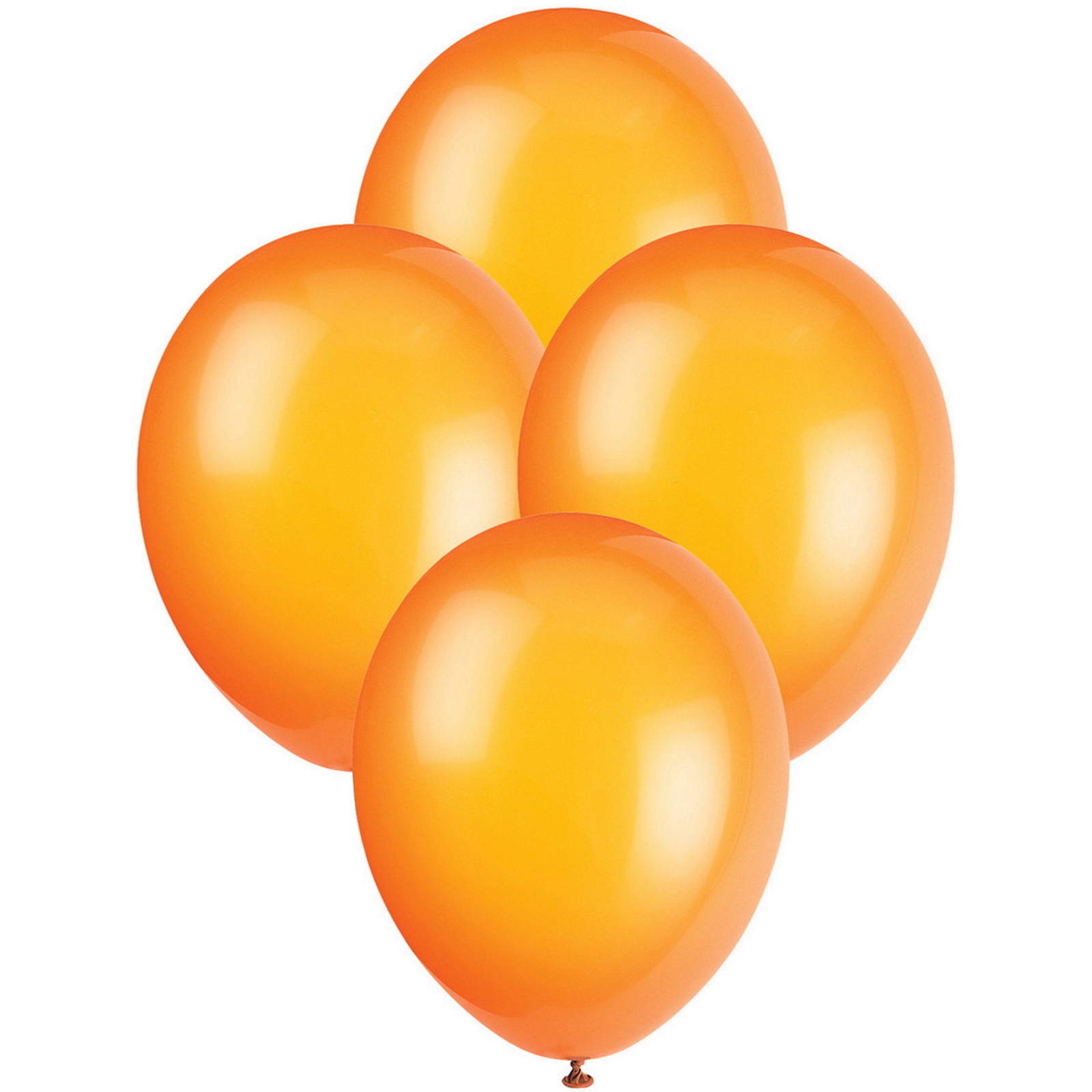 Citrus Orange Crystal Latex Balloons 30cm Round (Pack of 50)