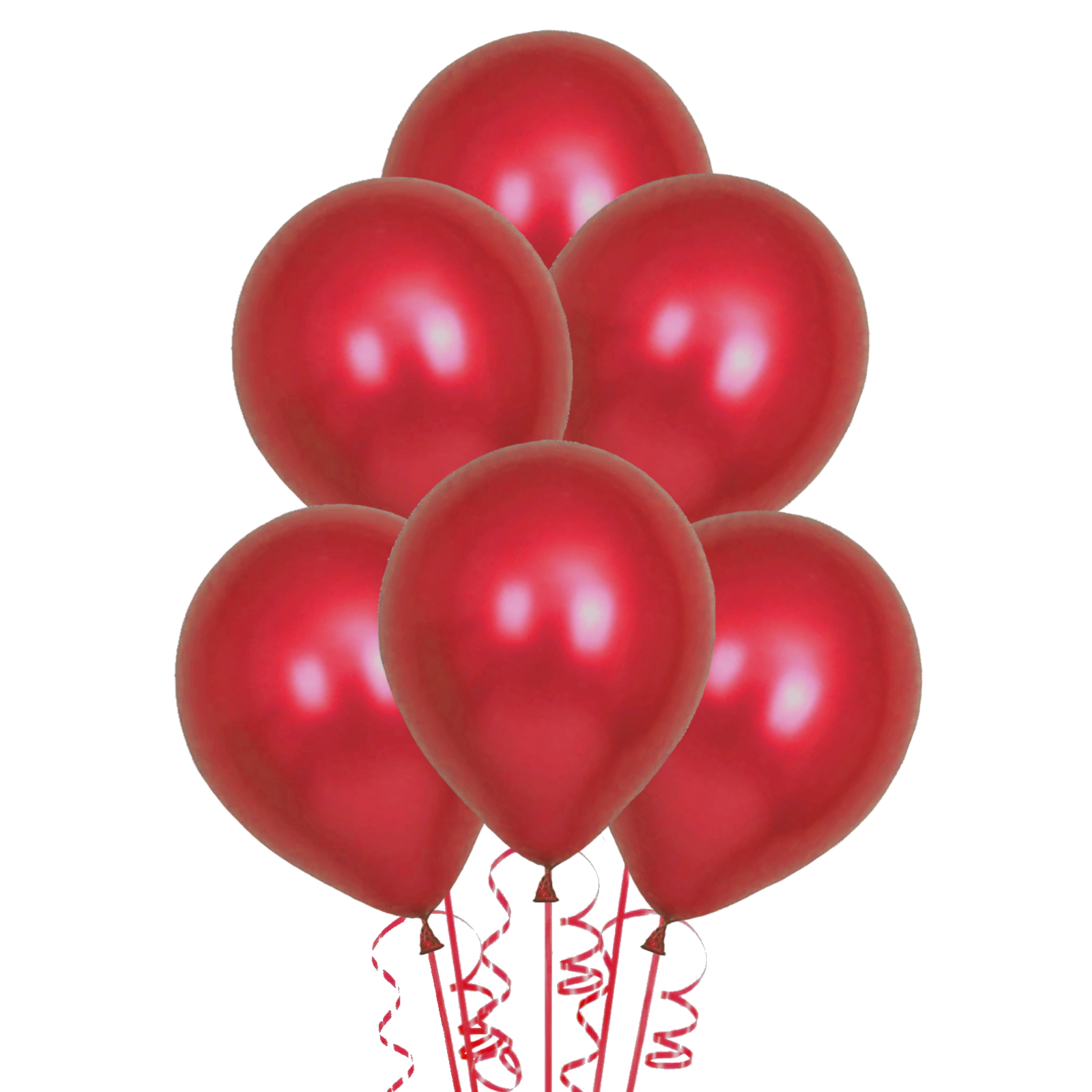 Red Metallic Latex Balloons 30cm (Pack of 25)