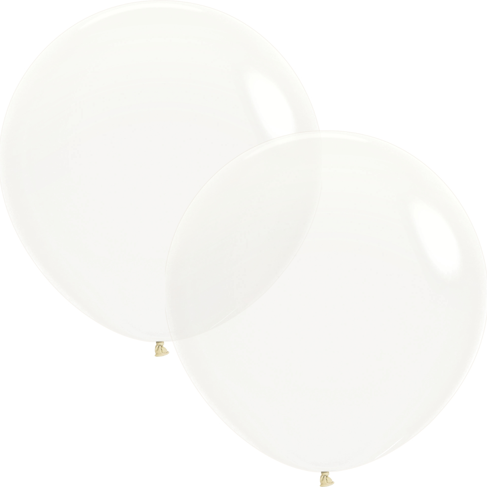 Five Star Jumbo 60cm Crystal Clear Balloon Round (Pack of 2)