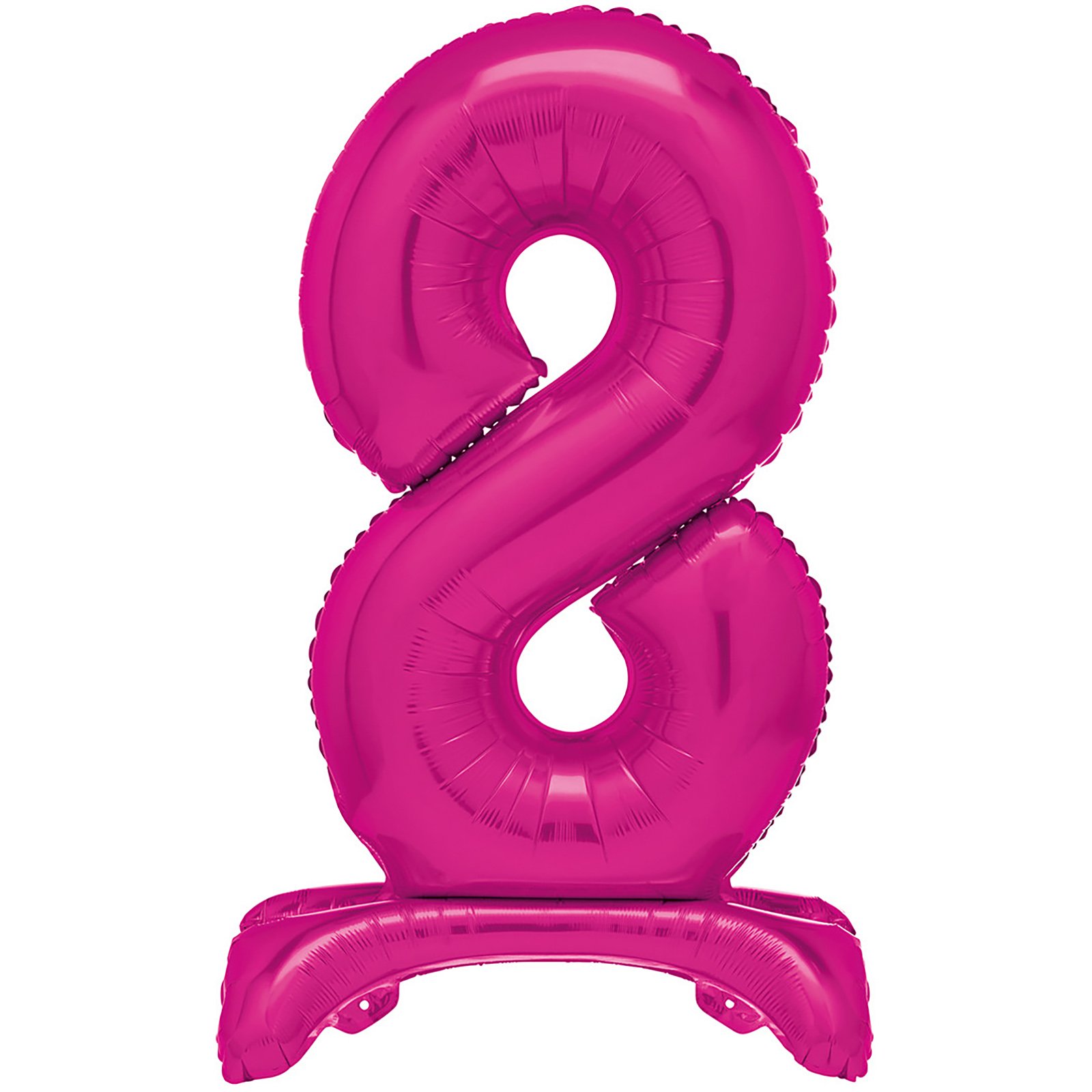 Hot Pink Number 8 Stand Up Air Fill Balloon 76cm