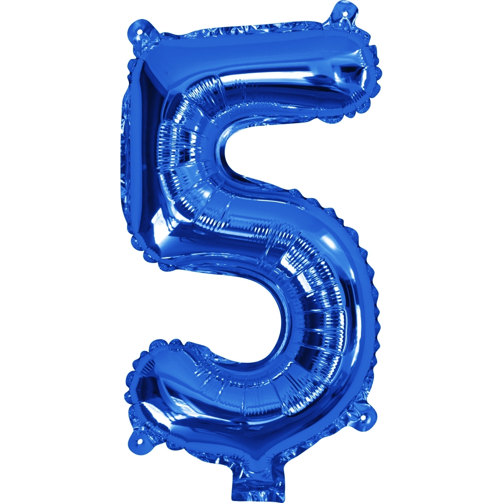 Blue Number 5 Foil Air Fill Balloon 35cm