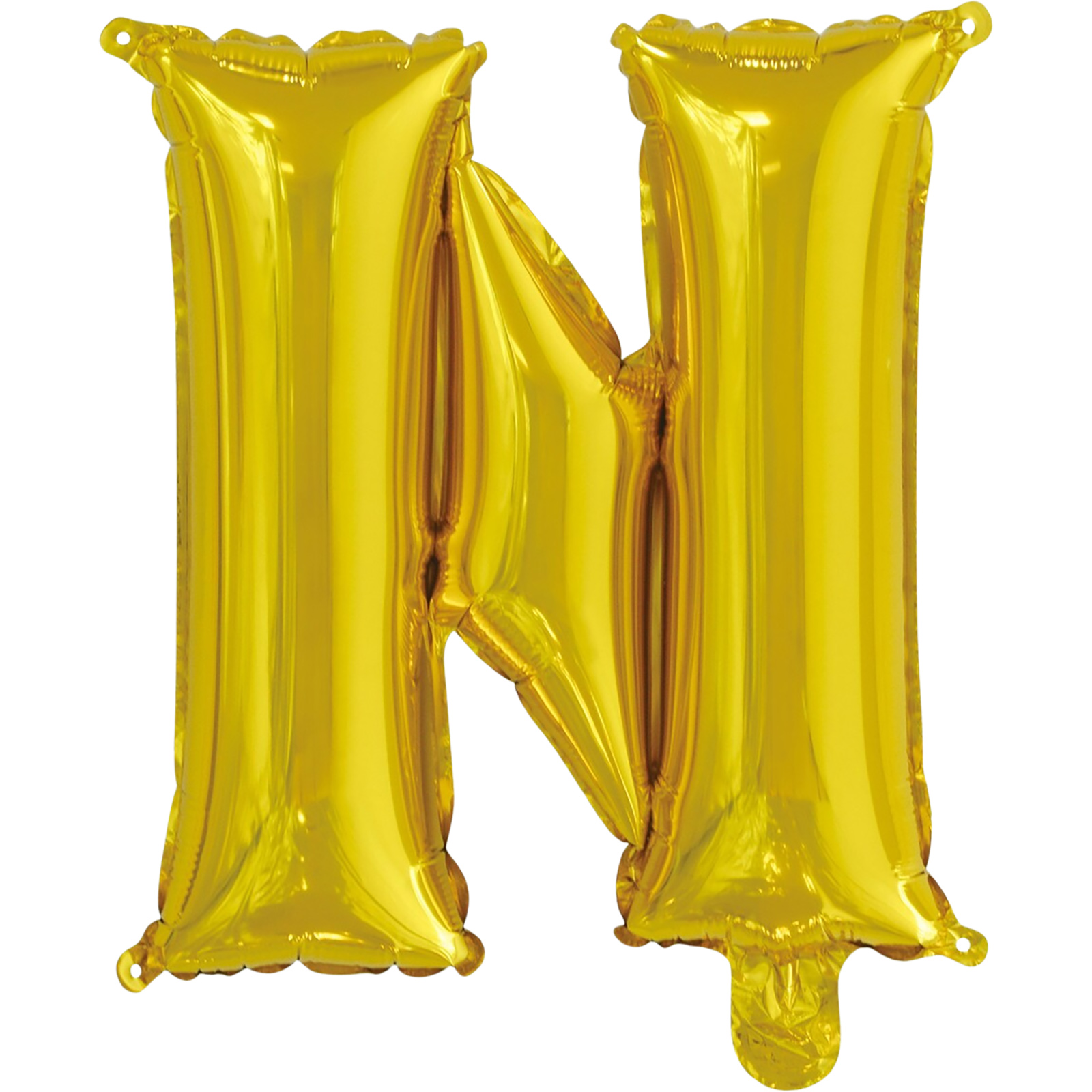 Letter N Gold Foil Air Fill Balloon 35.5cm