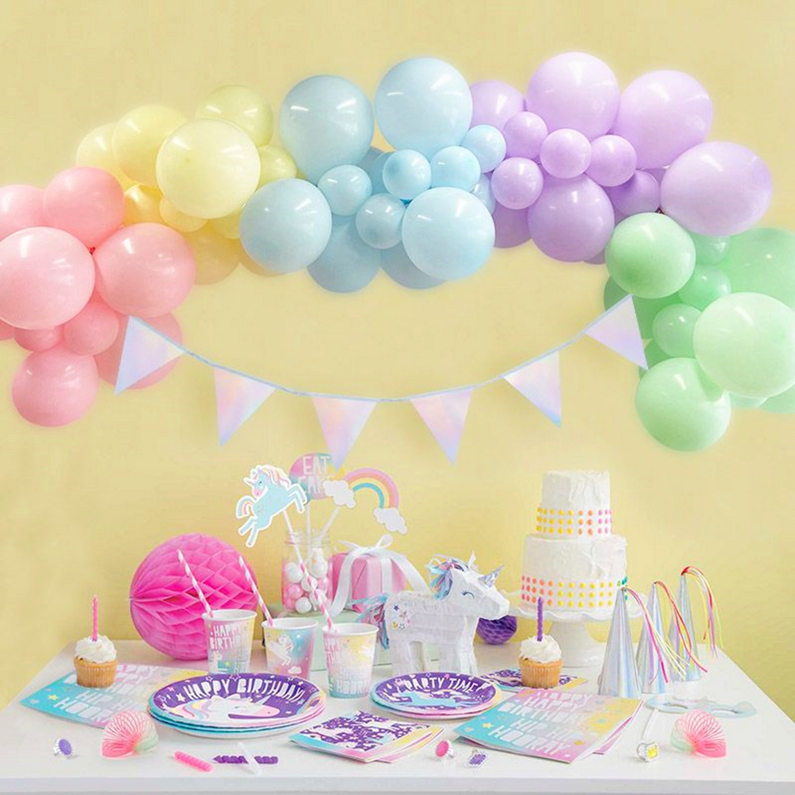 Pastel Rainbow 4m Balloon Arch Kit
