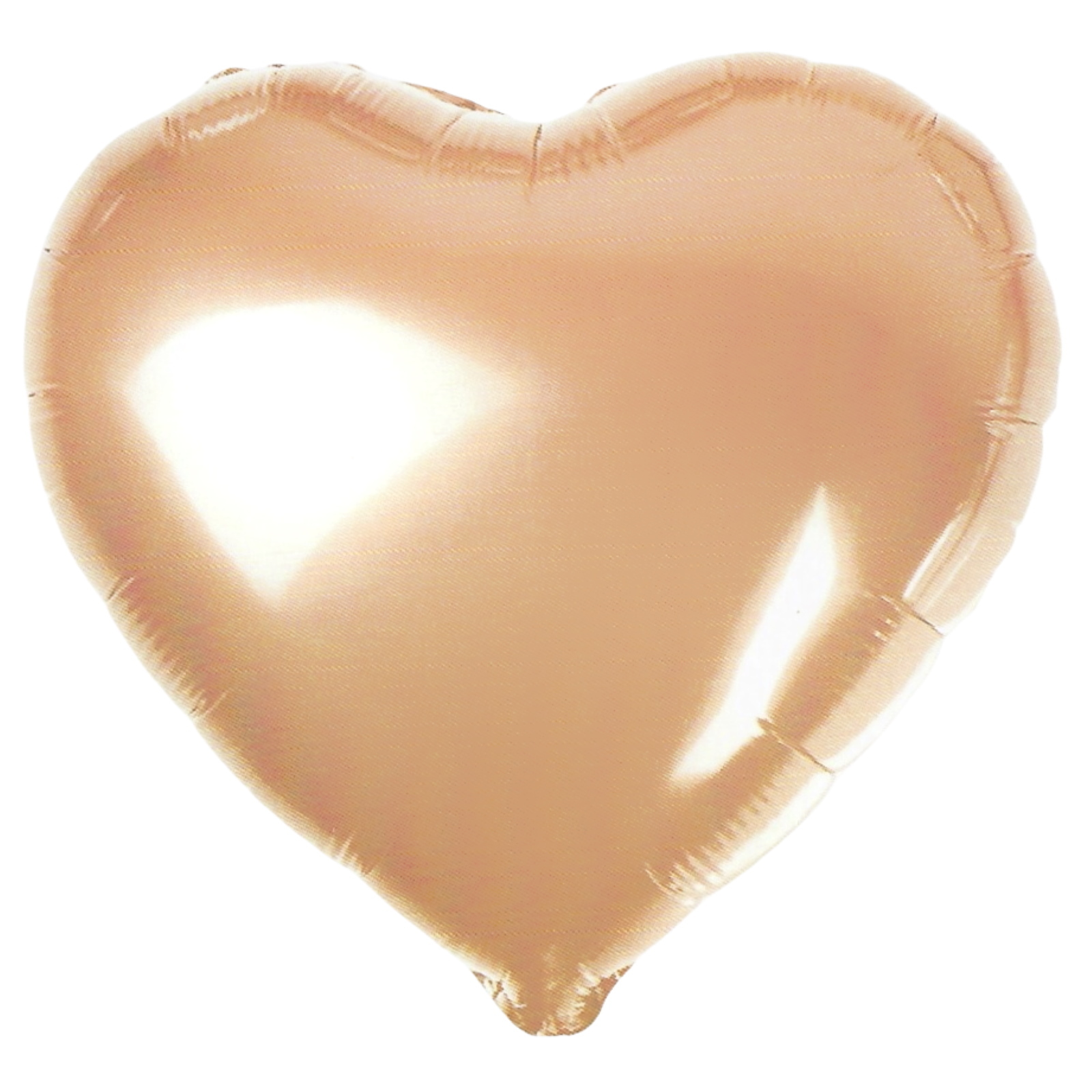 Heart Shaped Metallic Rose Gold Foil Balloon 45cm