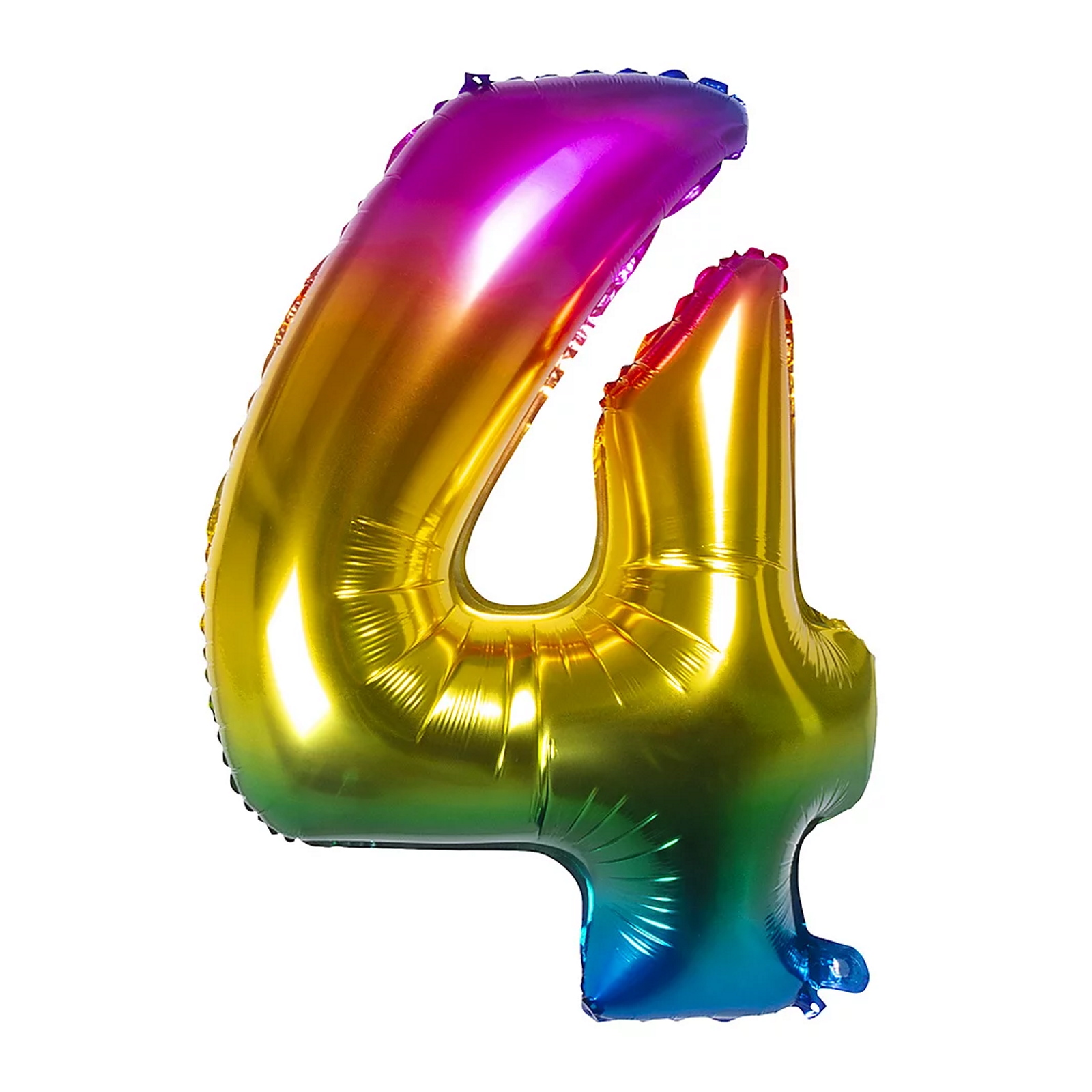 Rainbow Number 4 Balloon 86cm