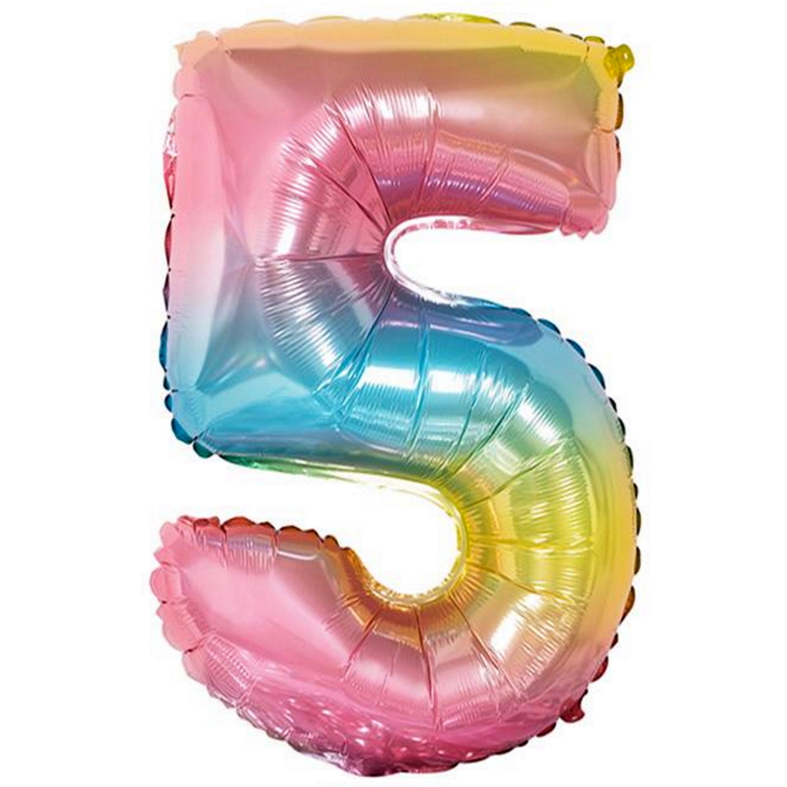 Rainbow Ombre Number 5 Balloon 100cm