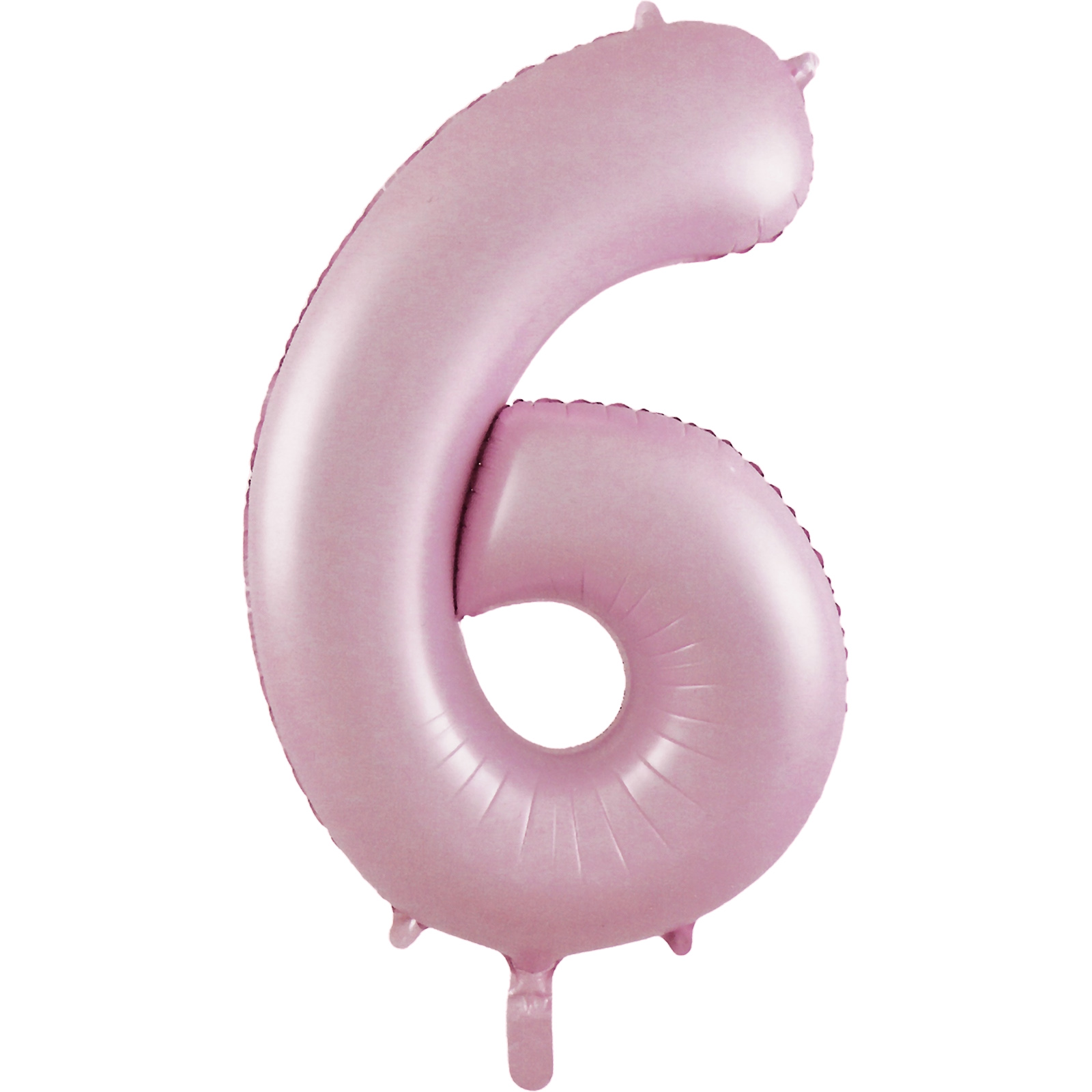 Pastel Matte Pink Foil Number 6 Balloon 86cm