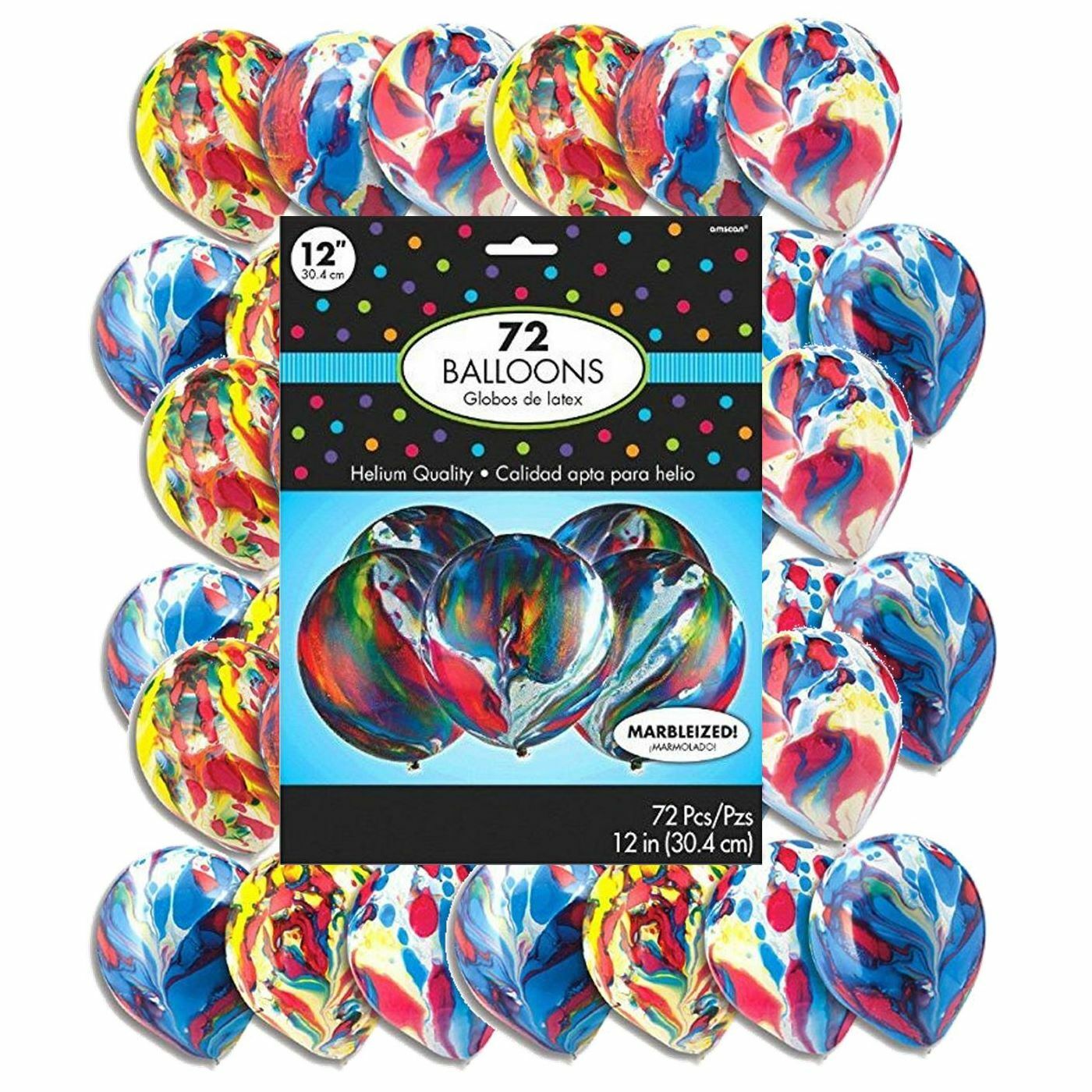 Marble Helium Balloons (Pack of 72)