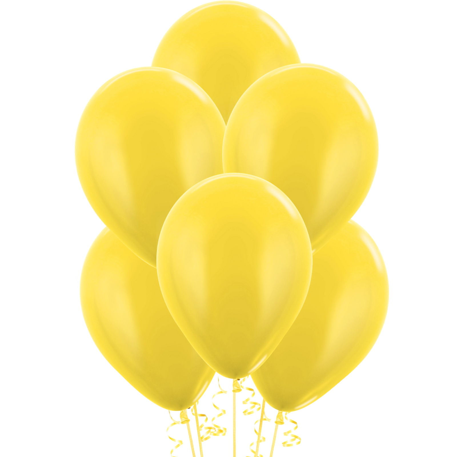 Yellow Metallic Latex Balloons 30cm Round (Pack of 25)