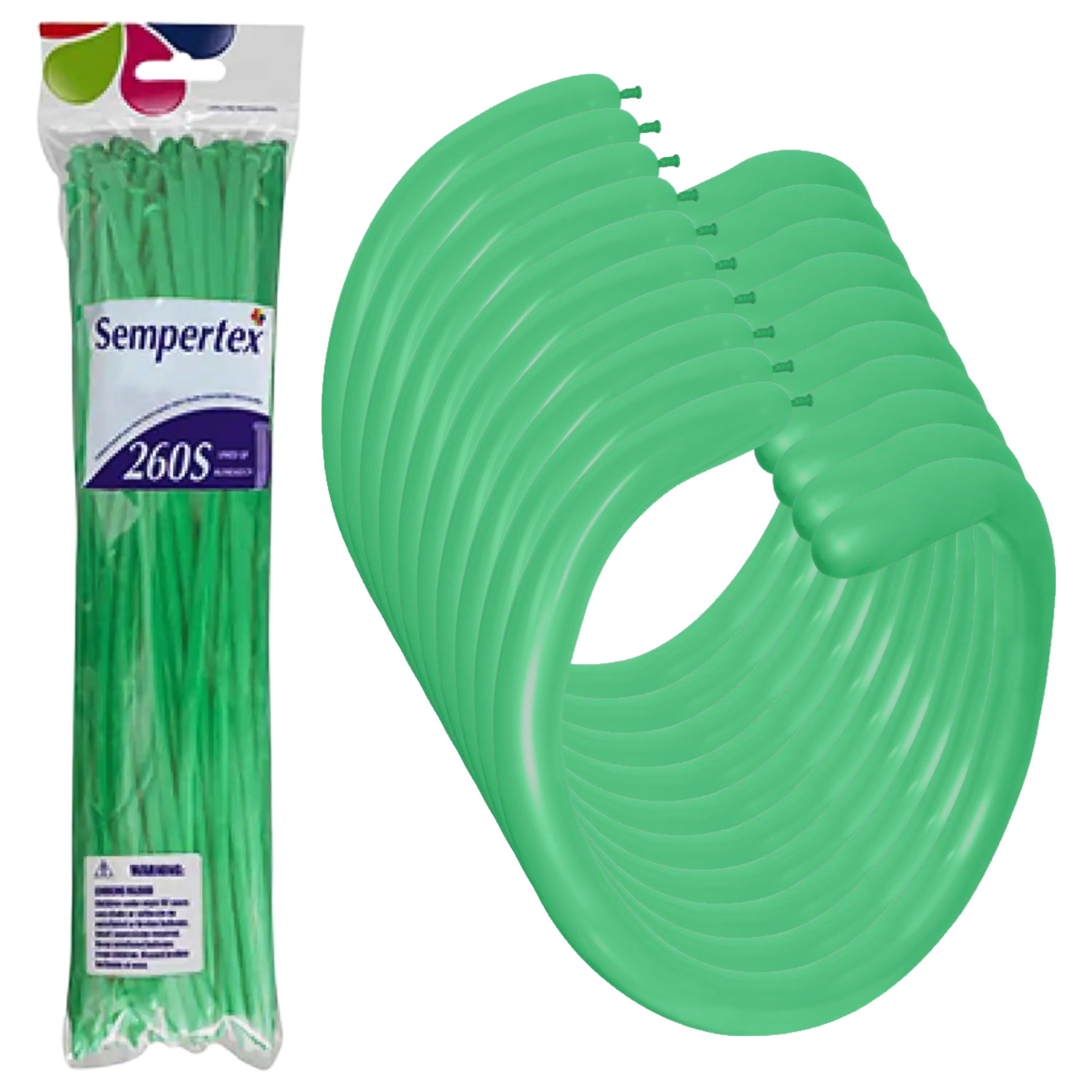 Sempertex Fashion Green Modelling Balloons (Pack of 50)