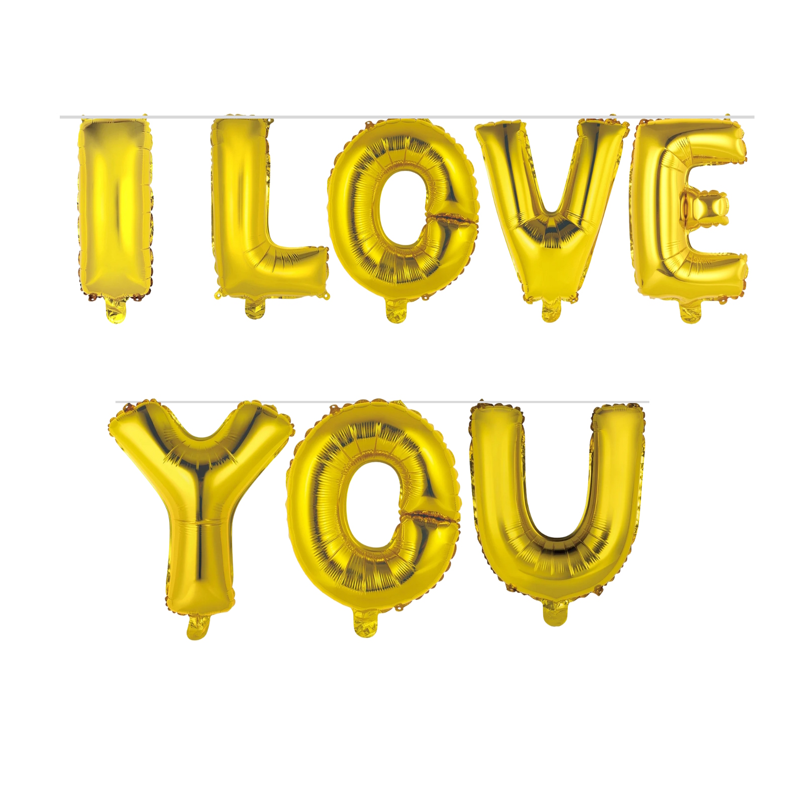 Gold I Love You Air Fill Foil Balloon Banner 
