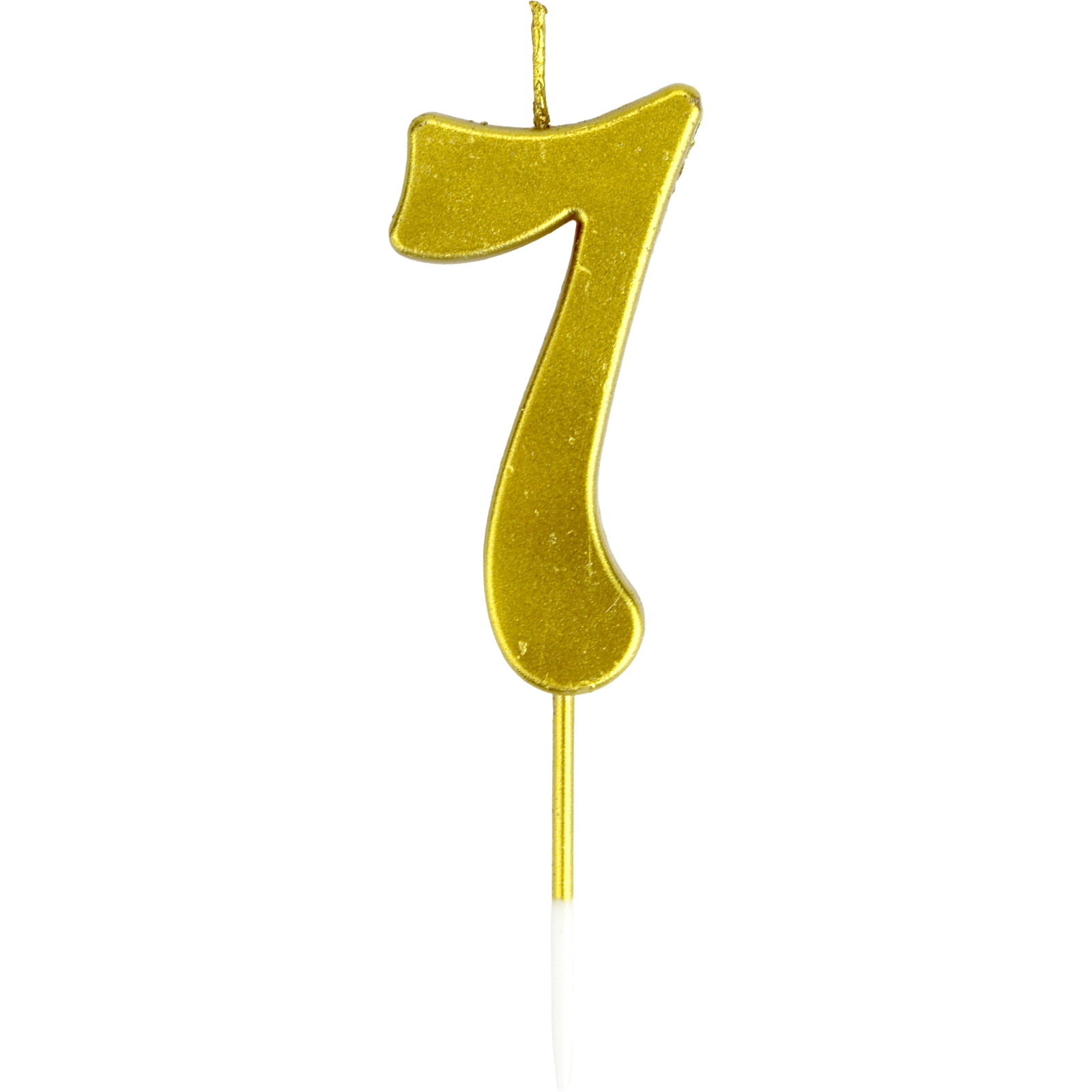 Gold Decorative Number 7 Candle 