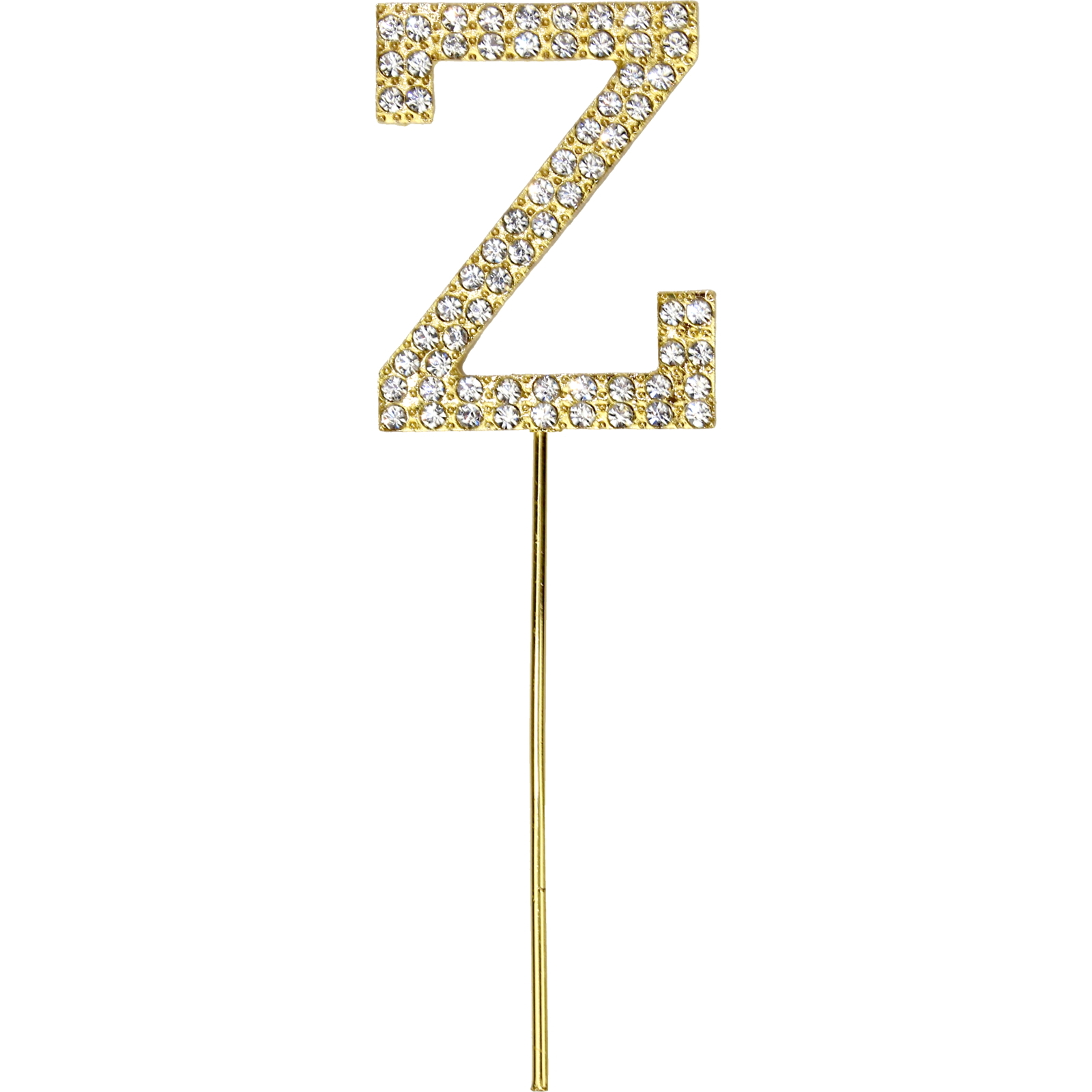 Gold Diamante Letter Z Cake Topper 