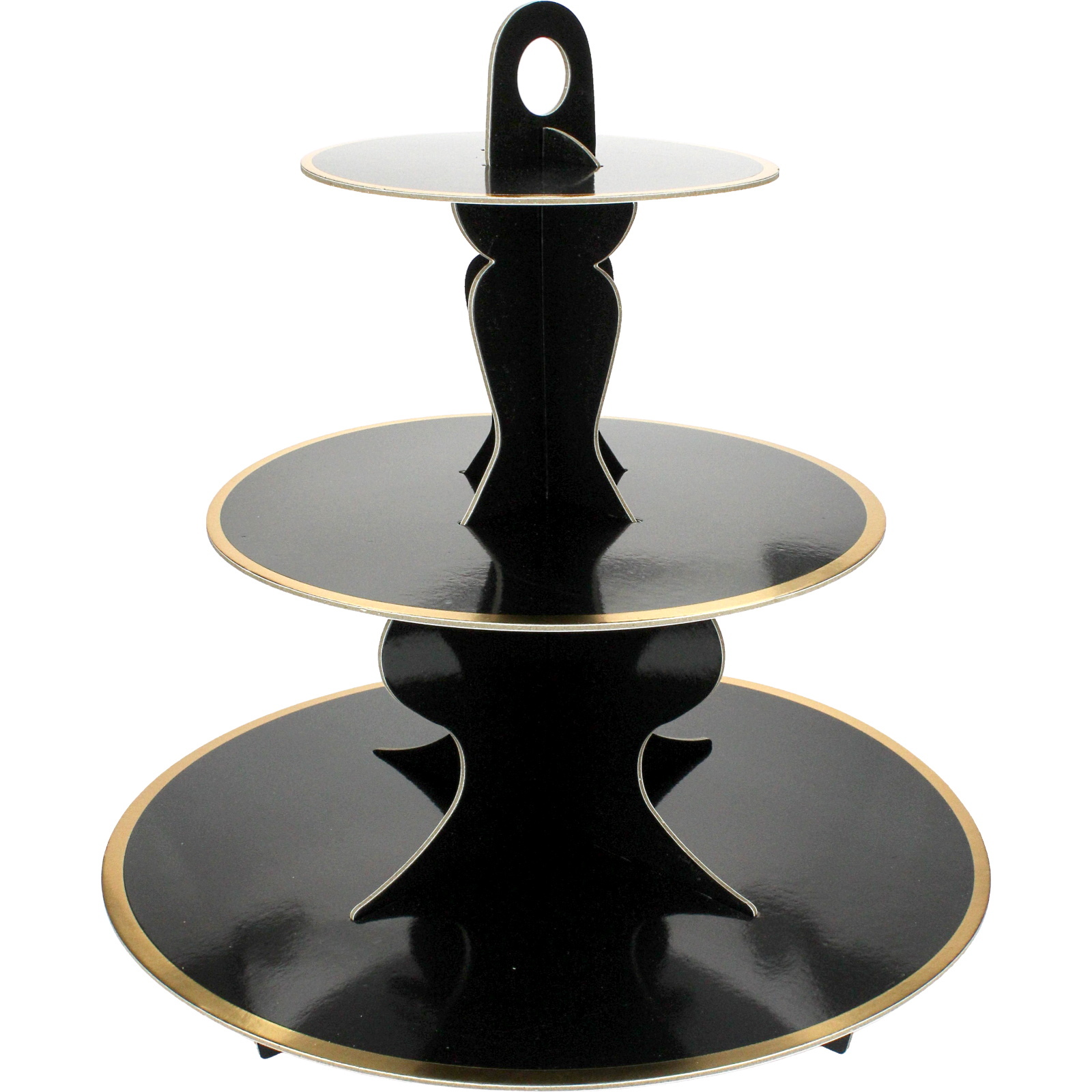 Black Cupcake Stand With Gold Trim