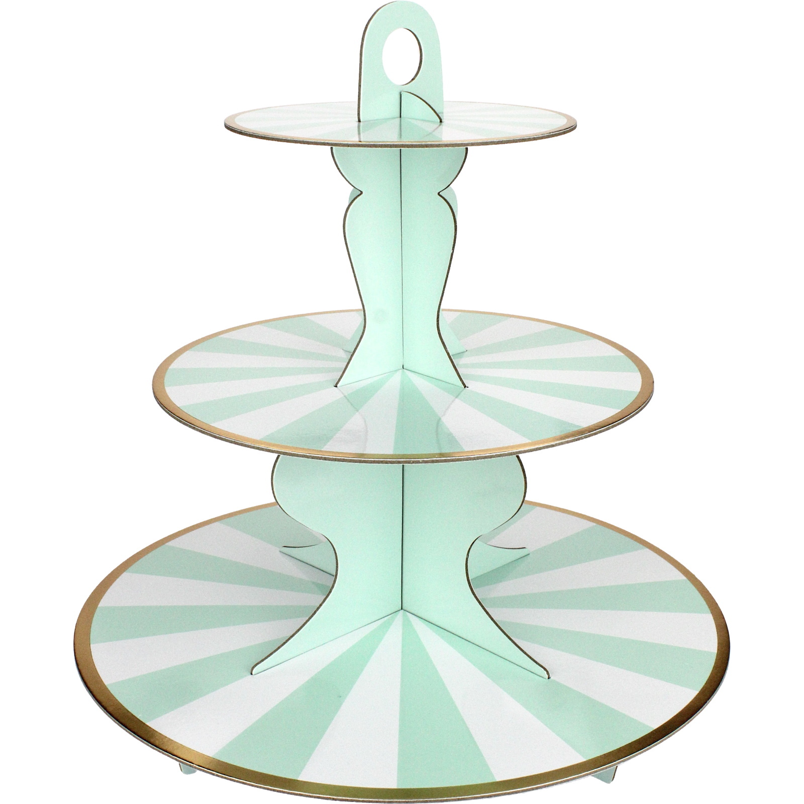 Pastel Mint Green & White Candy Stripe Cupcake Stand