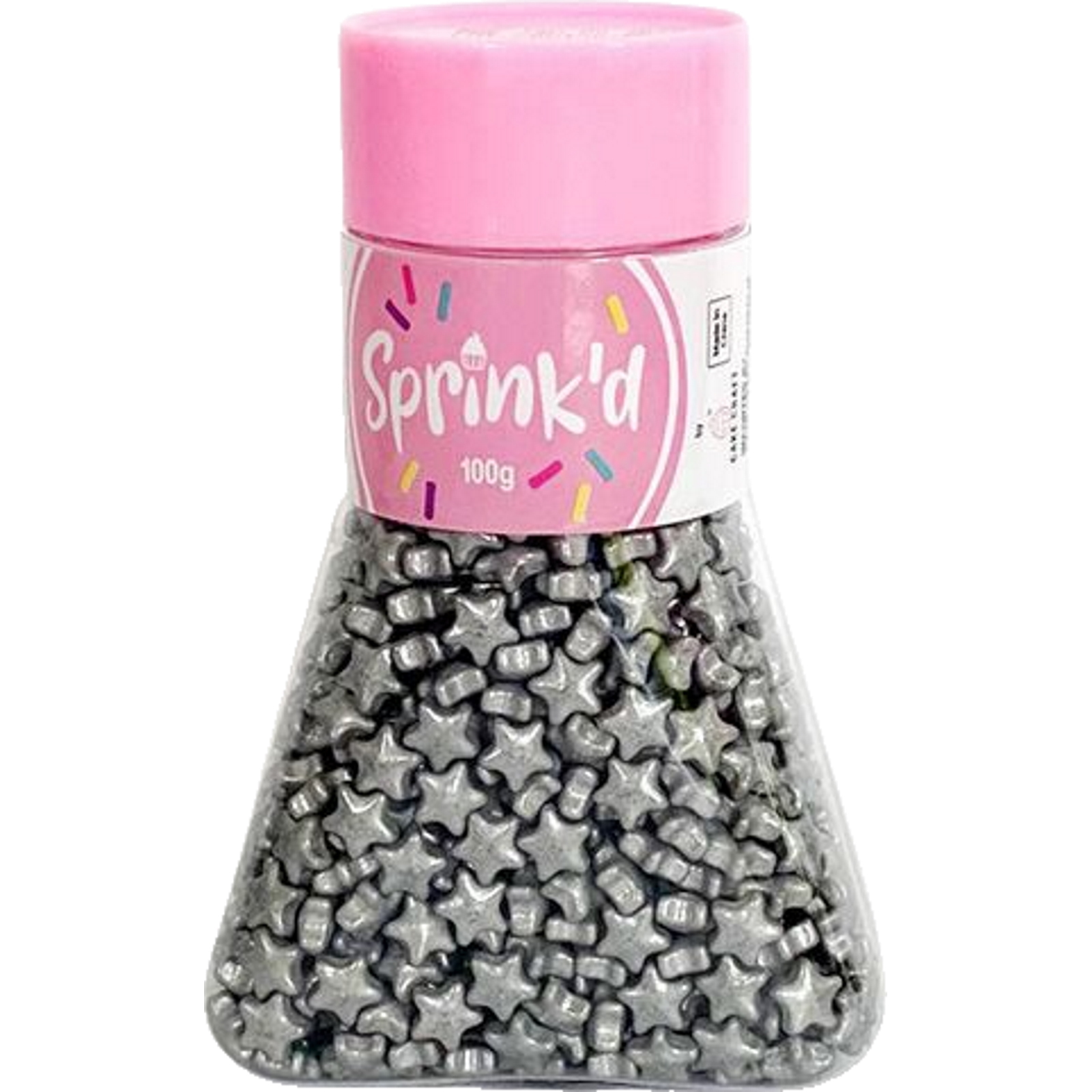 Sprink'd Silver Stars Edible Cupcake Decorations 100g