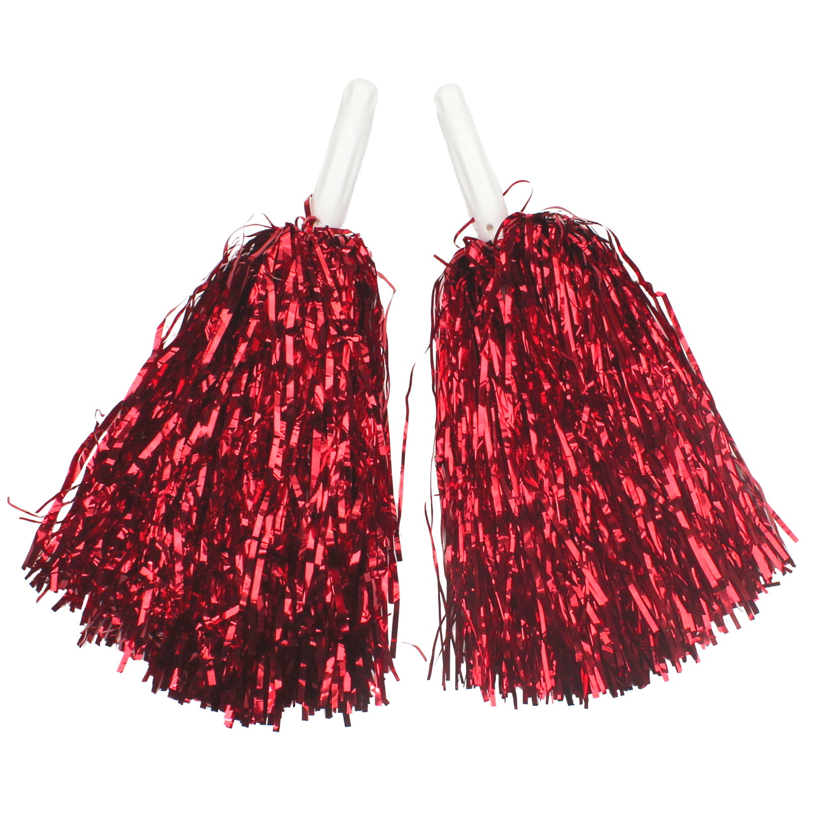 Red Foil Pom Poms (Set of 2)