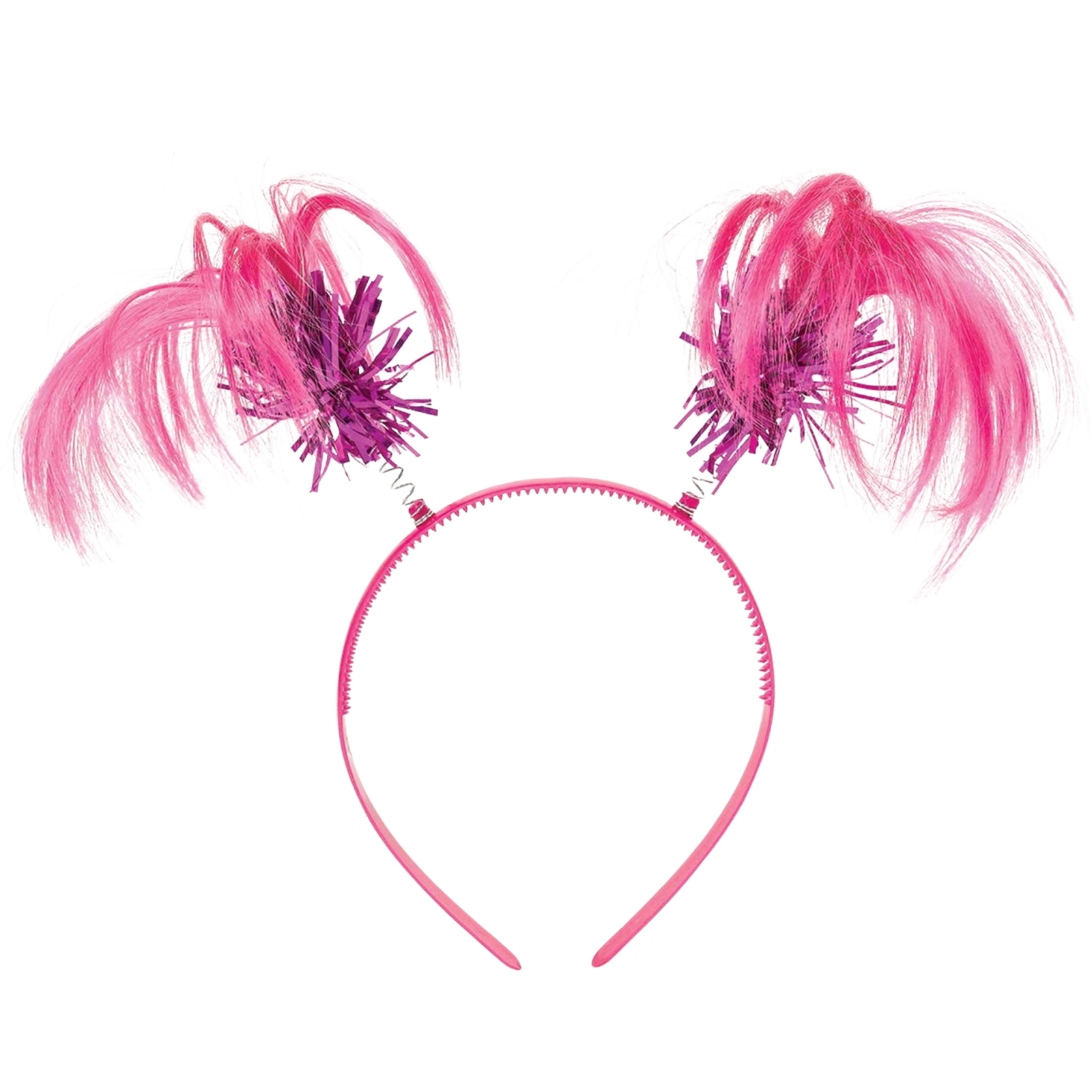Hot Pink Ponytail Headbopper with Tinsel