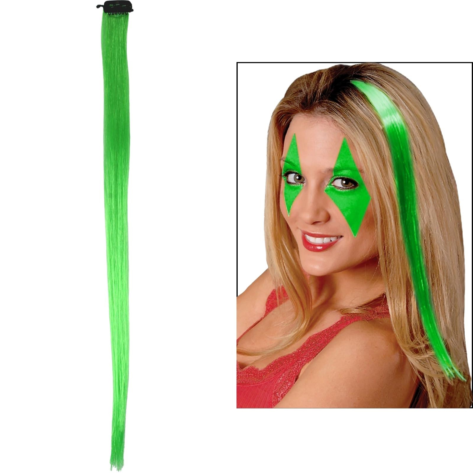 Green Clip In Hair Extension 