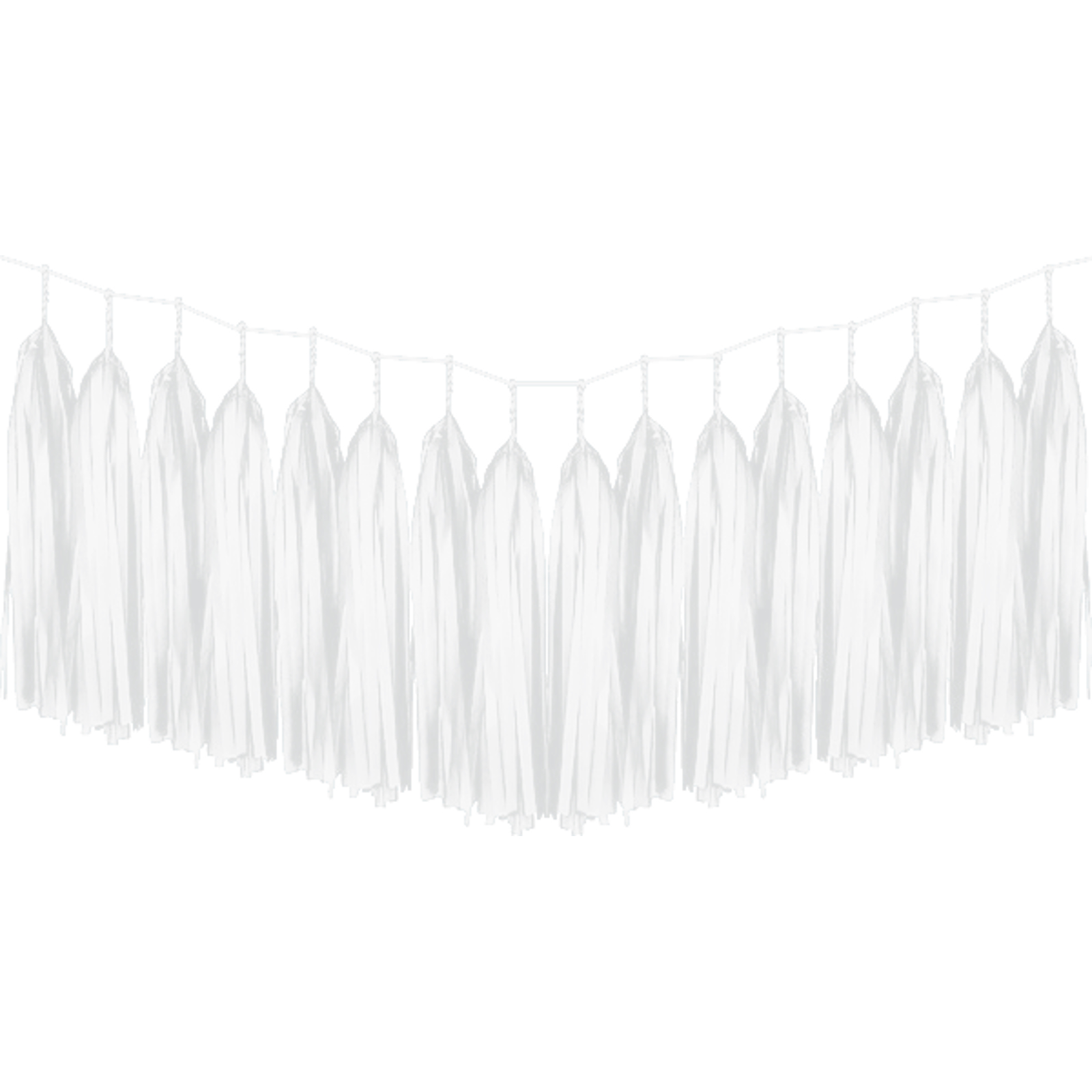 White Tissue Paper Tassel Garland Kit
