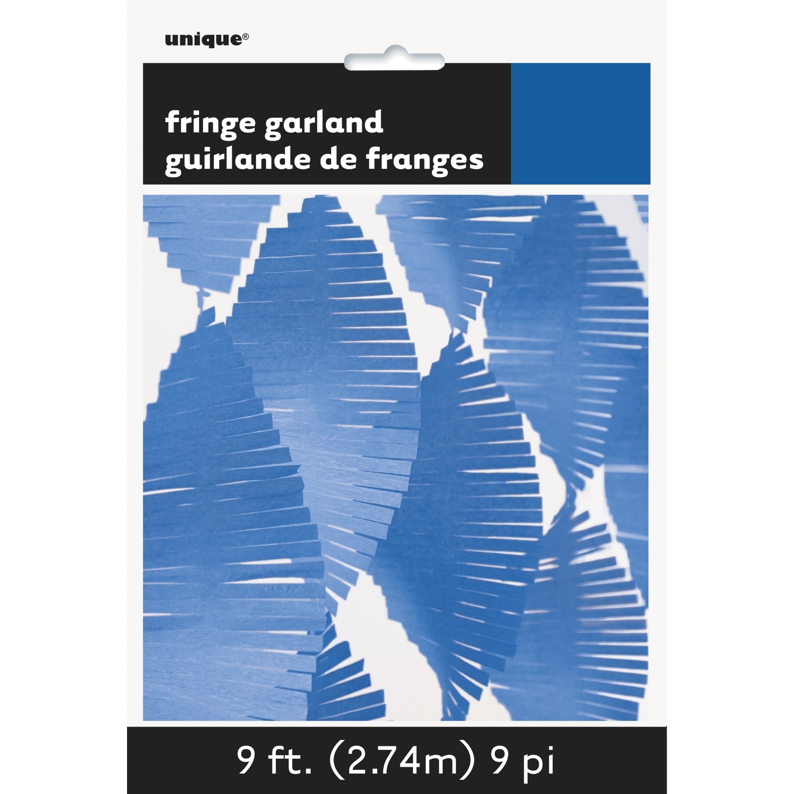 Blue Tissue Paper Fringe Garland