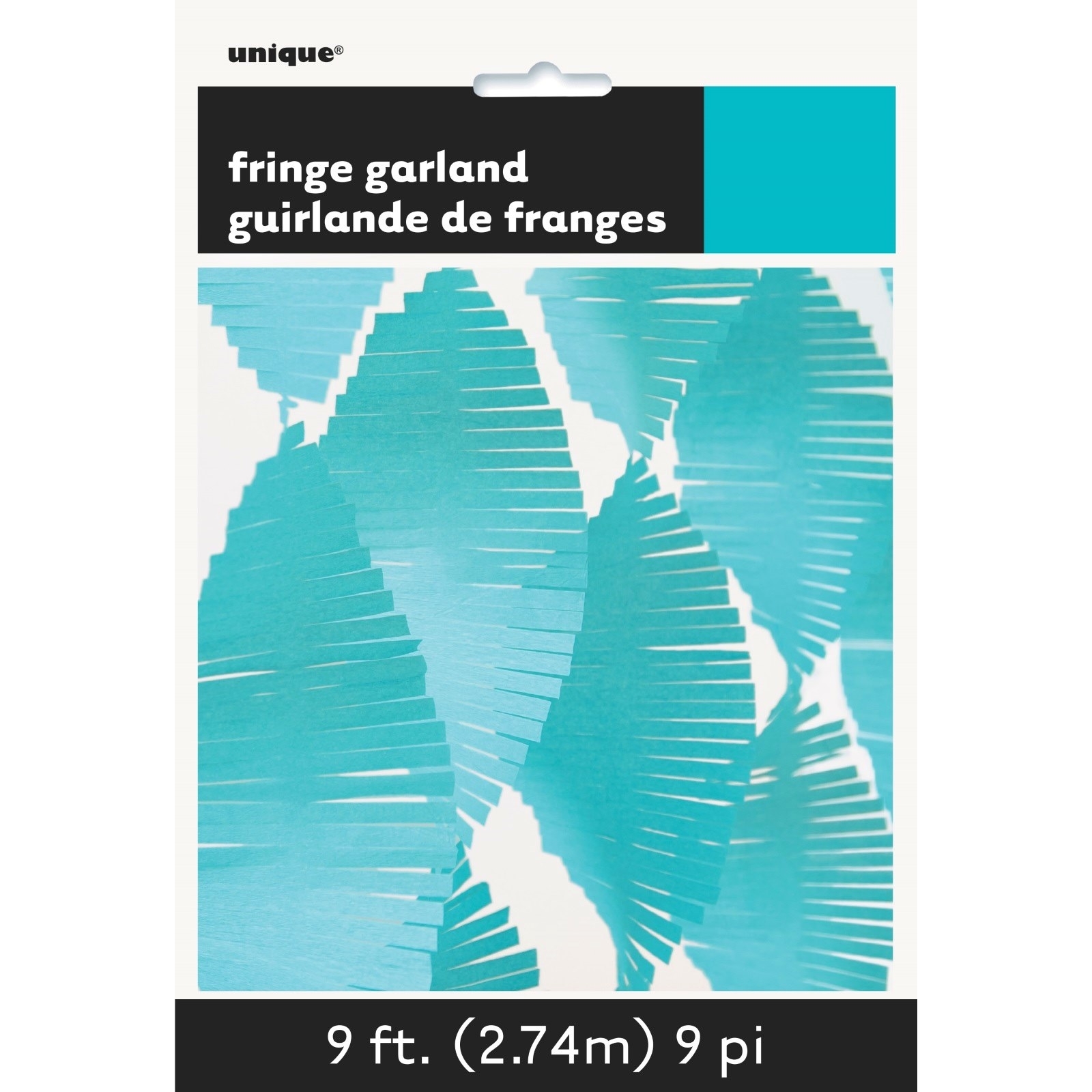 Teal Tissue Paper Fringe Garland
