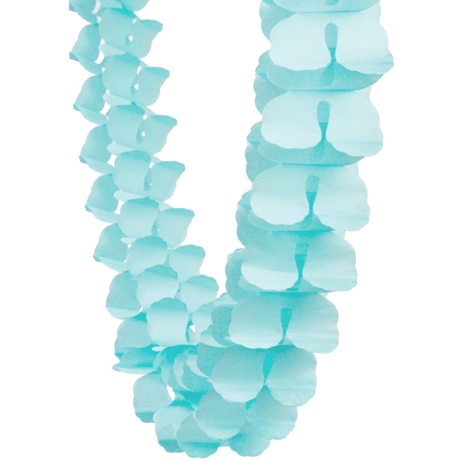 Light Blue Tissue Paper Honeycomb Garland (4m)