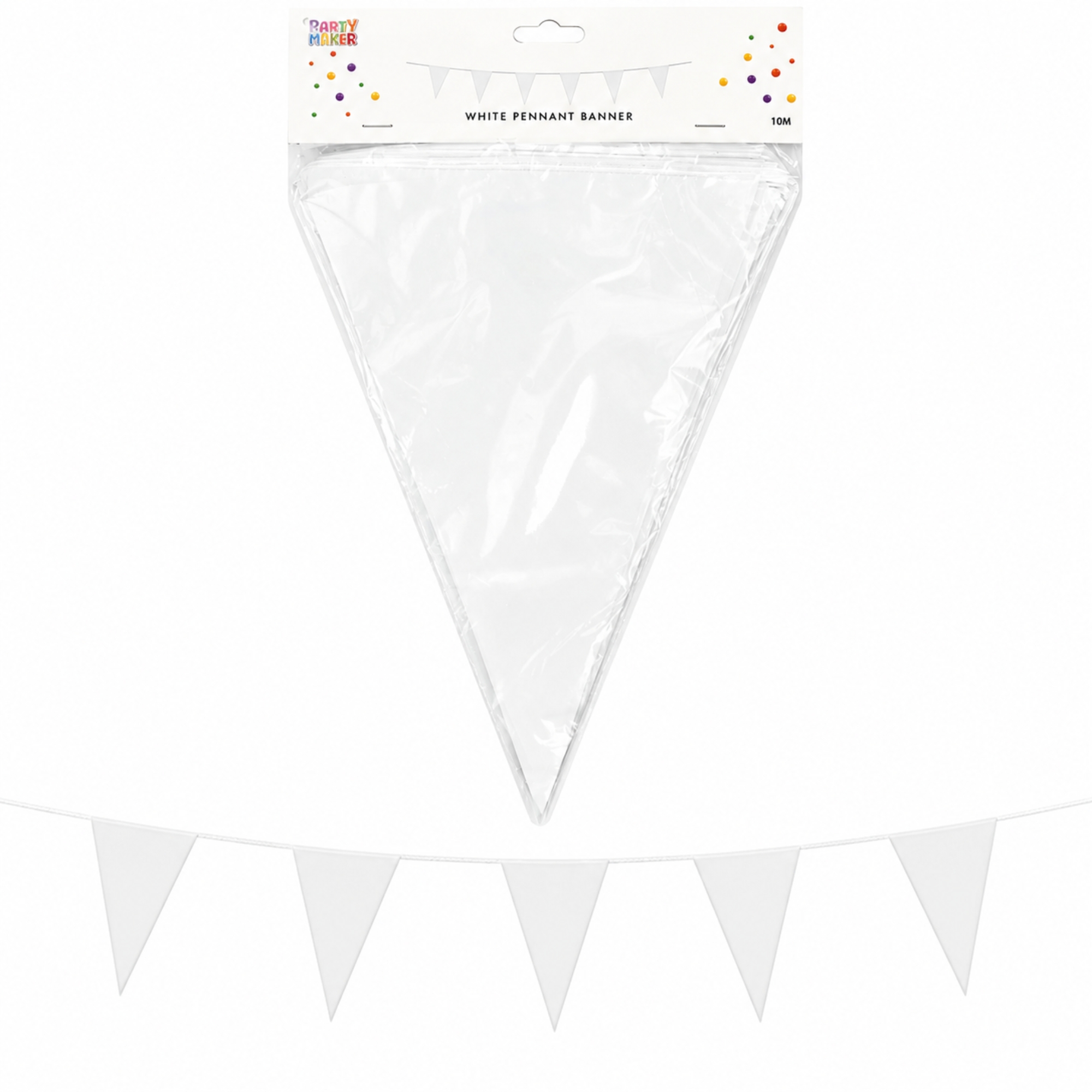 White Plastic Flag Banner (10m)
