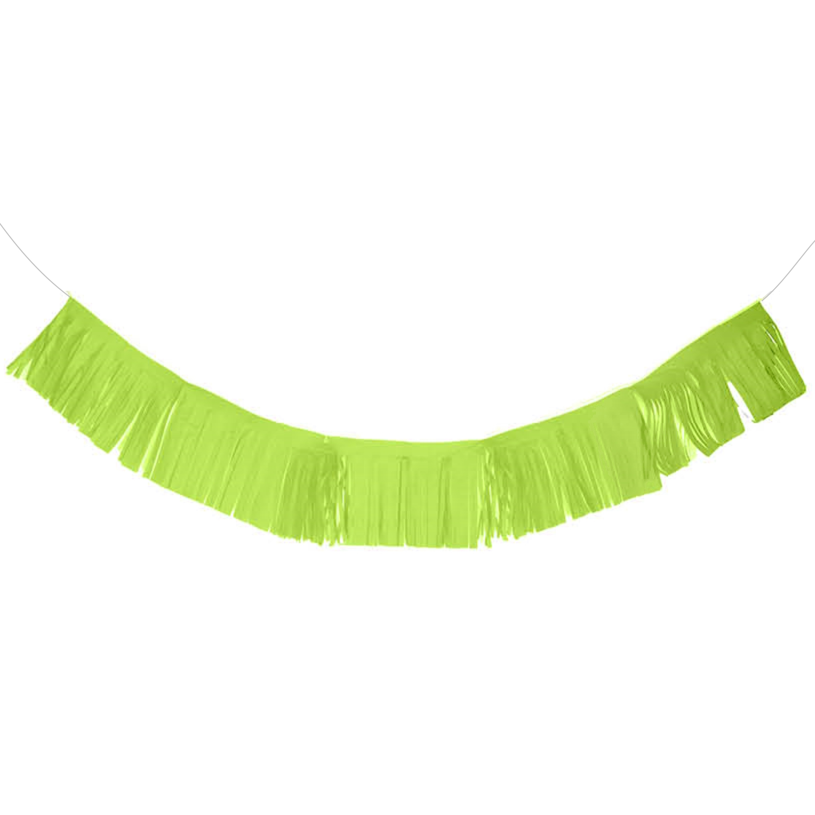 Lime Green Paper Fringe Banner
