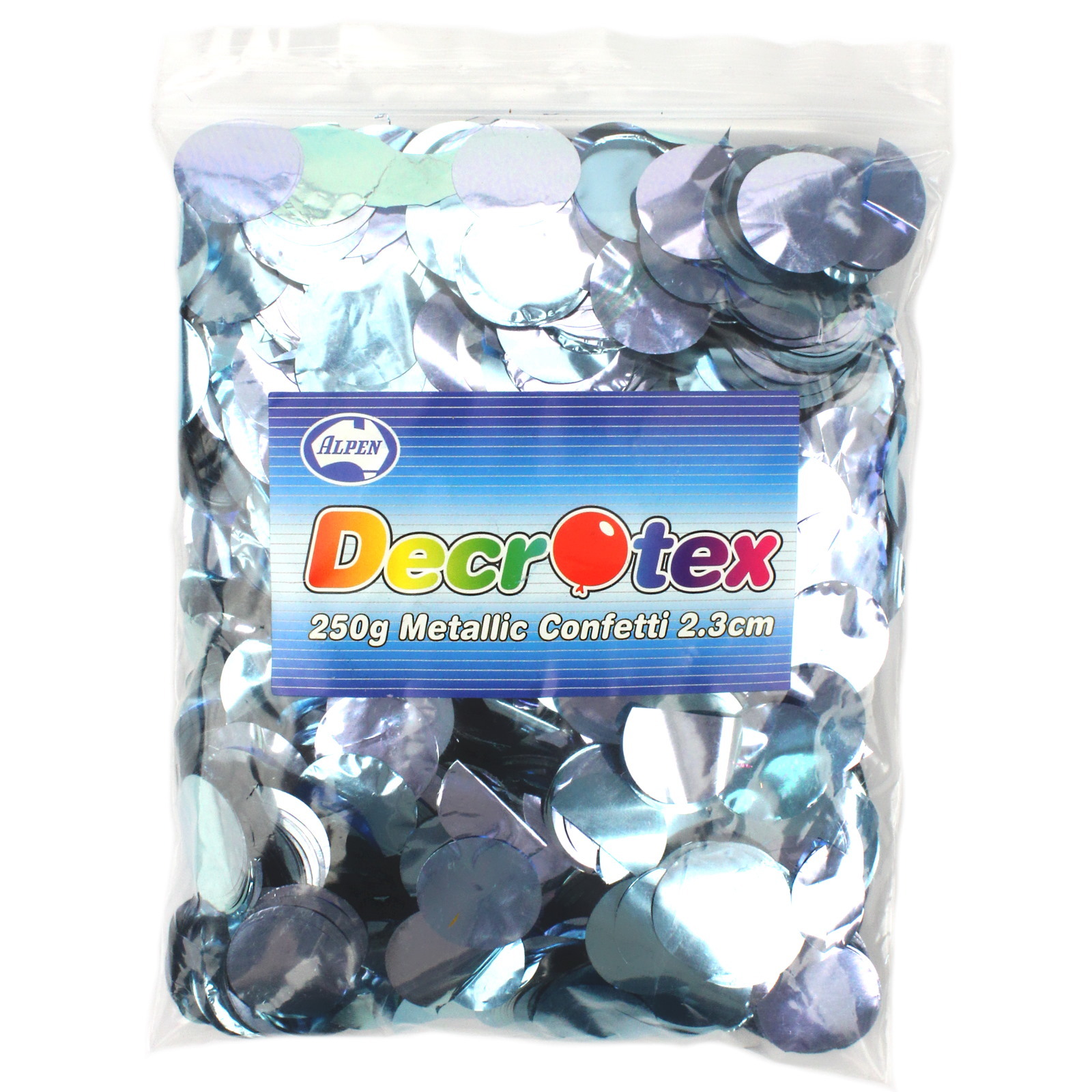 Bulk Light Blue Metallic Confetti 2cm (250g)
