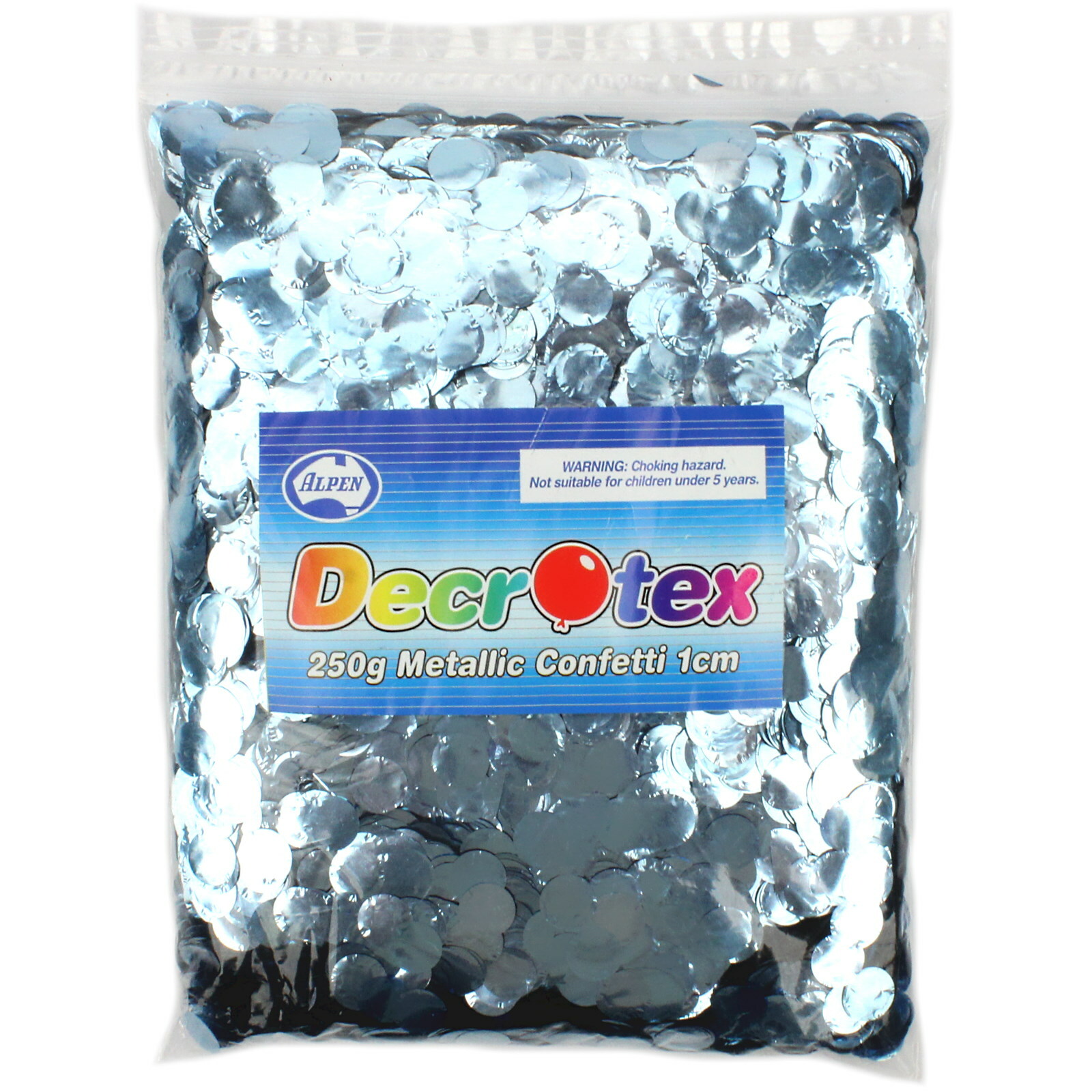 Bulk Light Blue Metallic Confetti 1cm (250g)