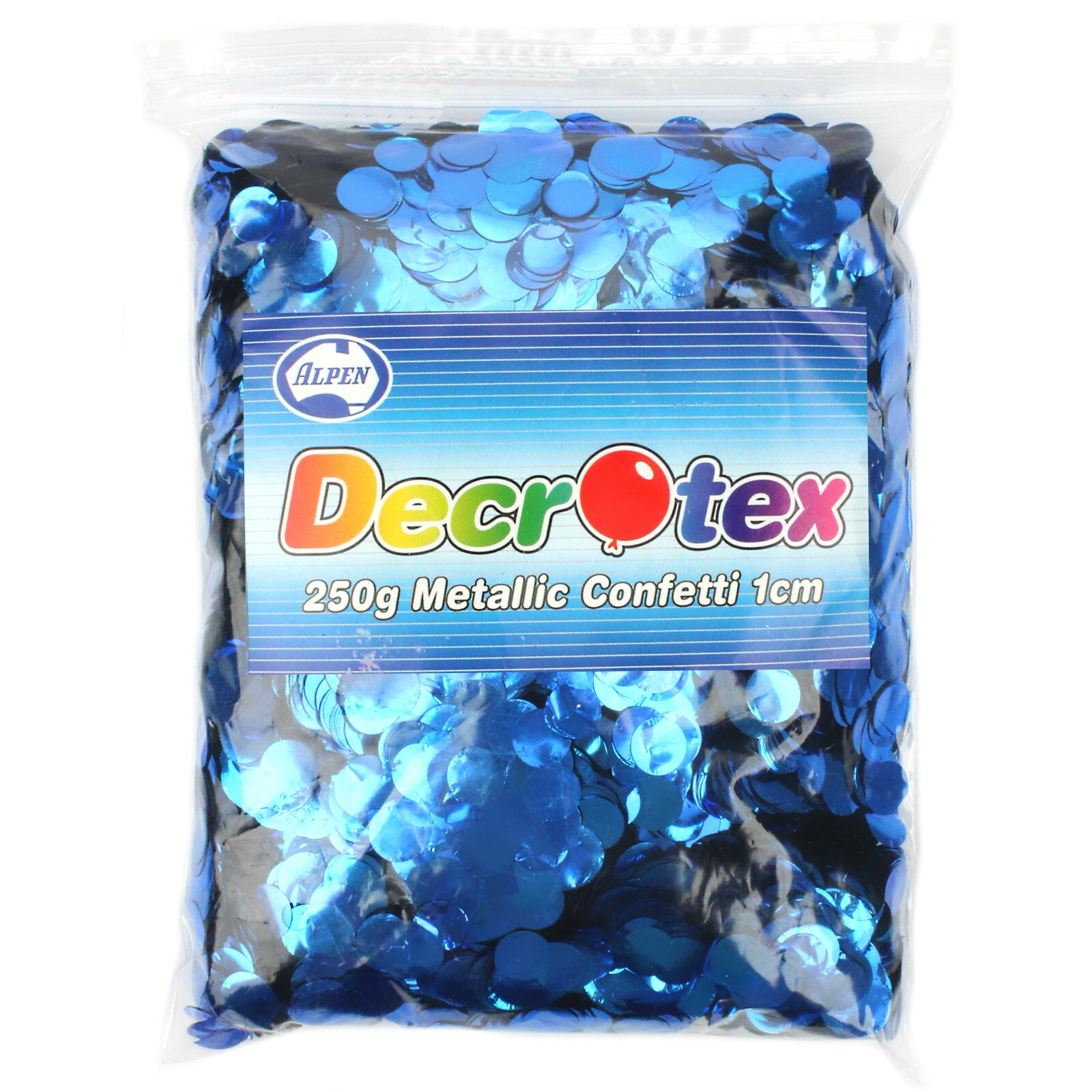 Bulk Blue Metallic Confetti 1cm (250g)