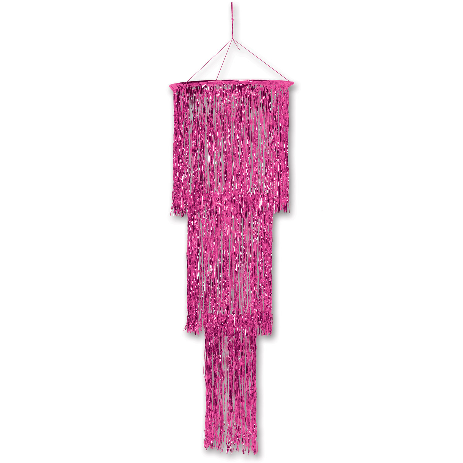 Foil Shimmering Chandelier Pink