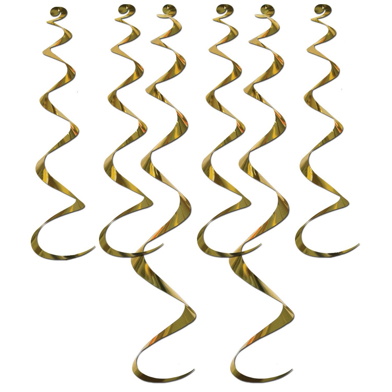 Gold Swirl Decorations (Pack of 6)