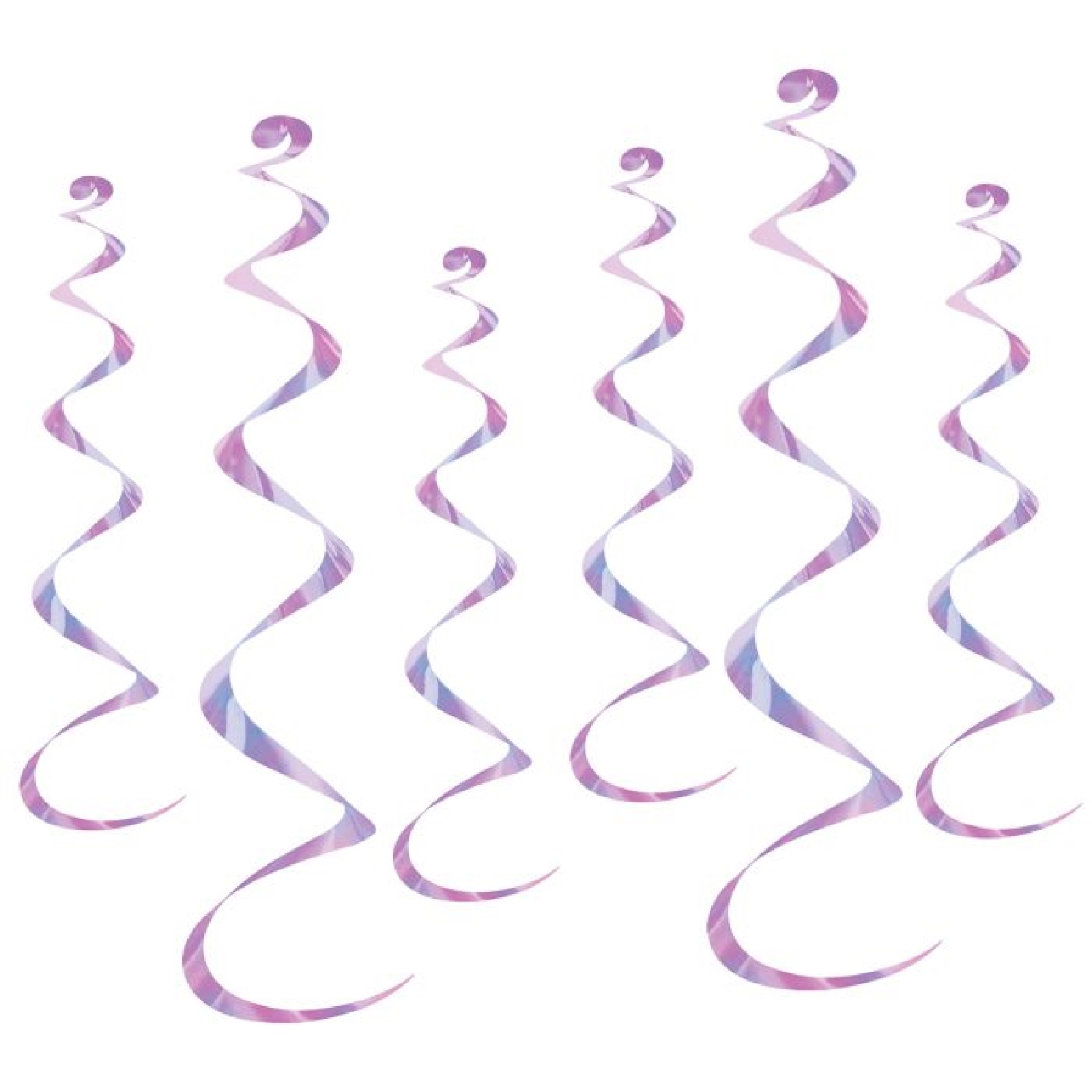 Iridescent Swirl Decorations (Pack of 6) 