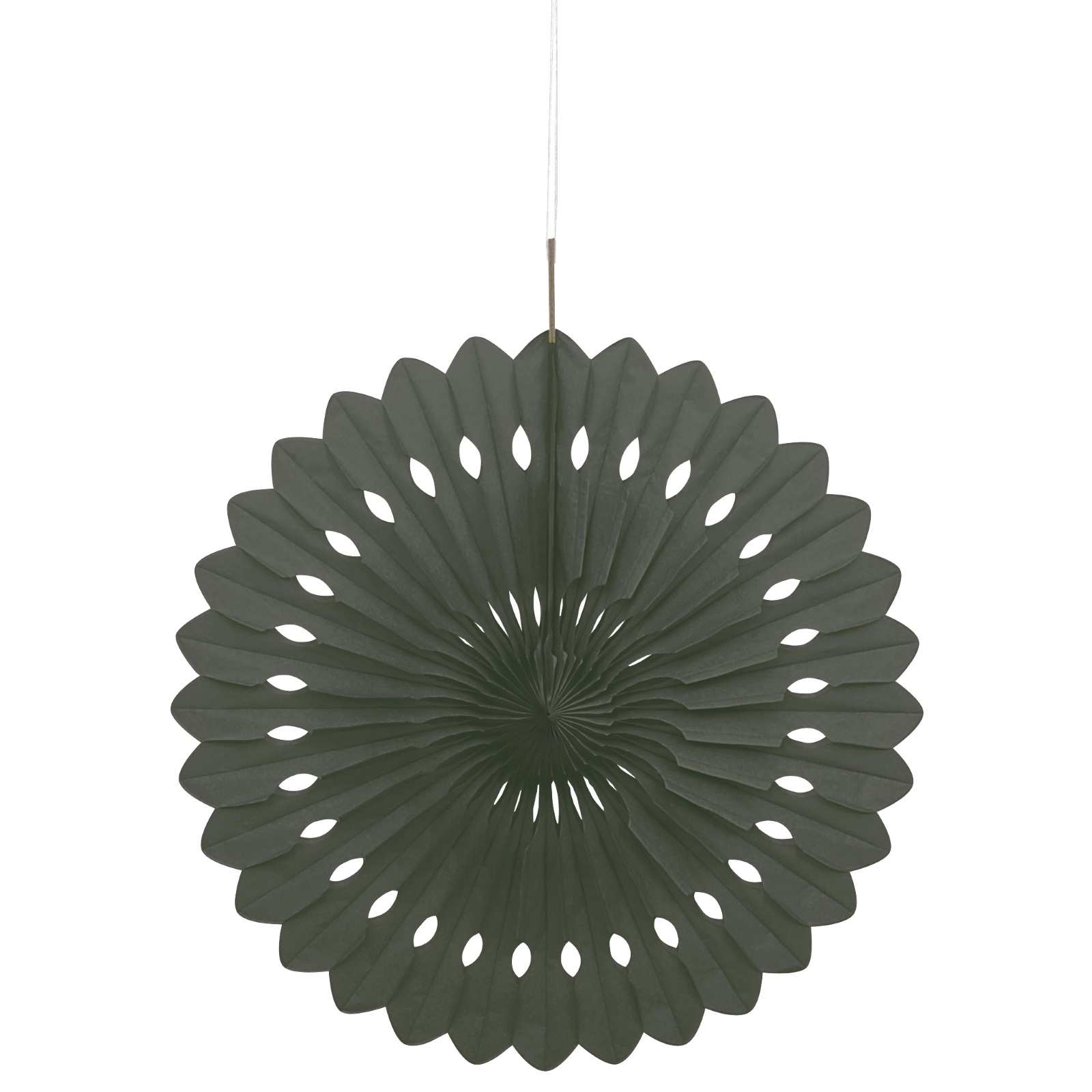 Black Decorative Tissue Fan 40cm