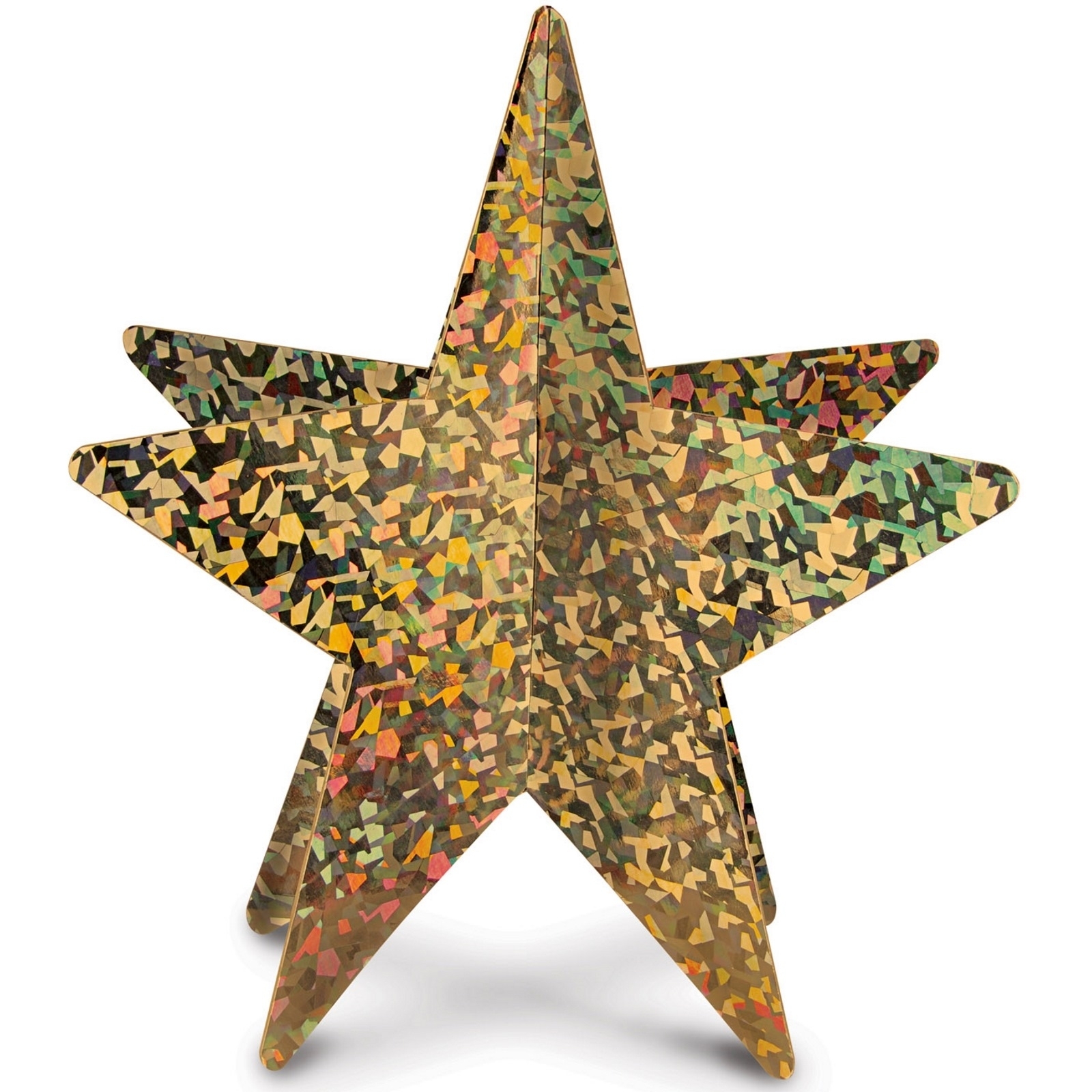 Gold 3D Prismatic Star Centrepiece