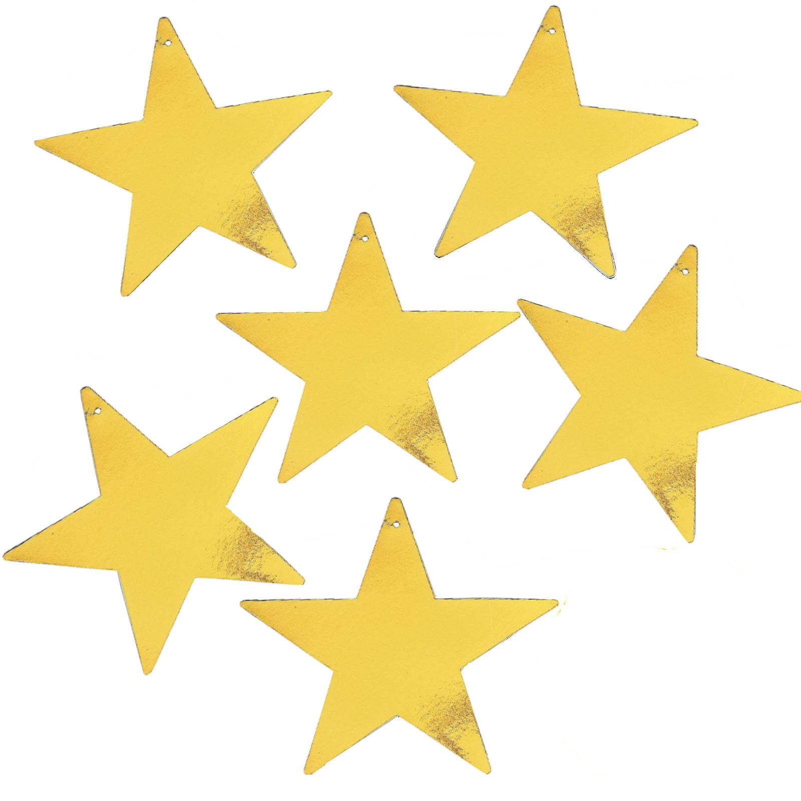 Small Gold Star Decorations (Pack of 12)