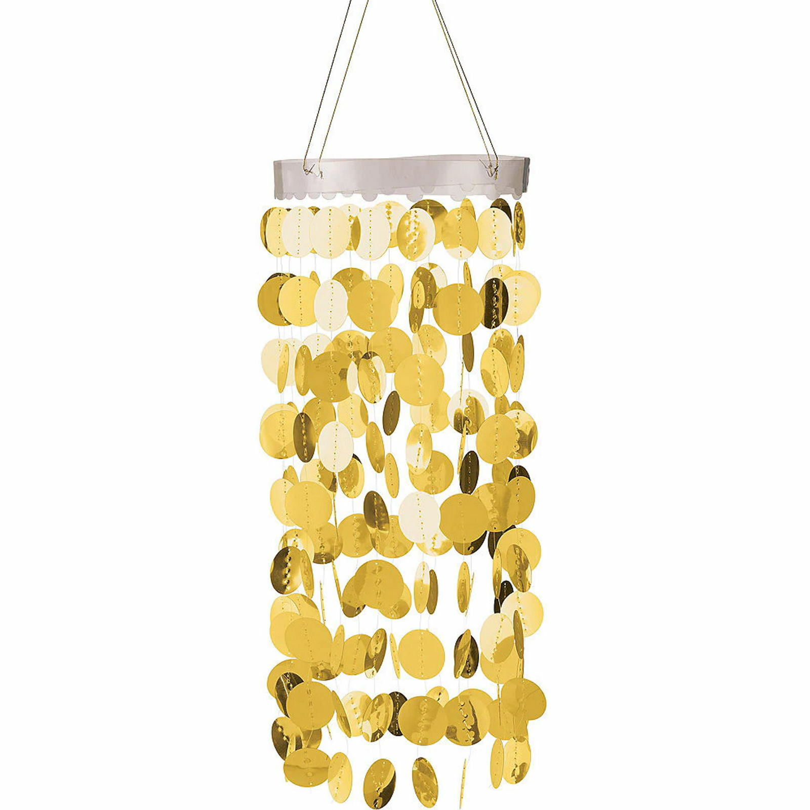 Hanging Circle Chandelier Gold