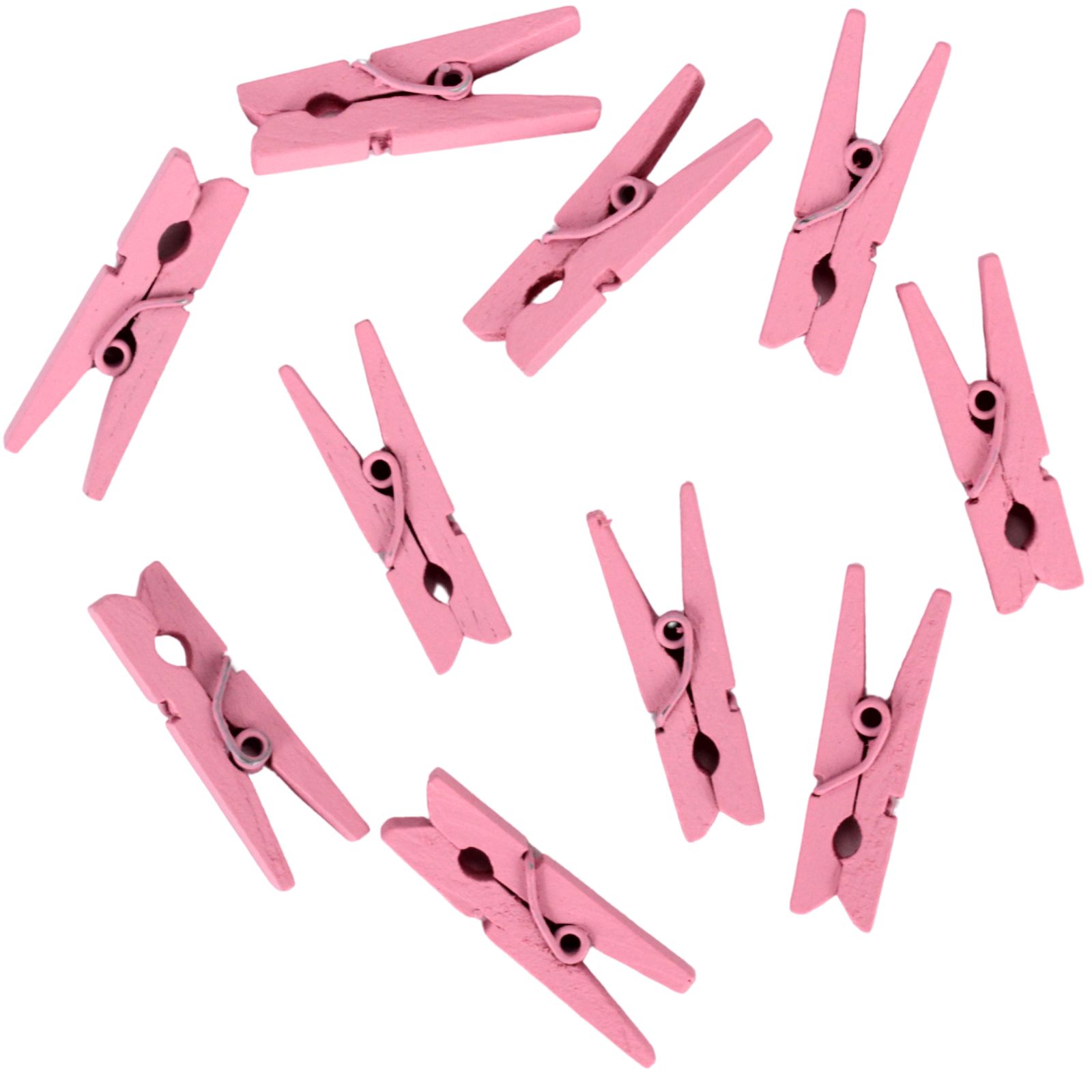 Light Pink Mini Wooden Pegs (Pack of 50) 